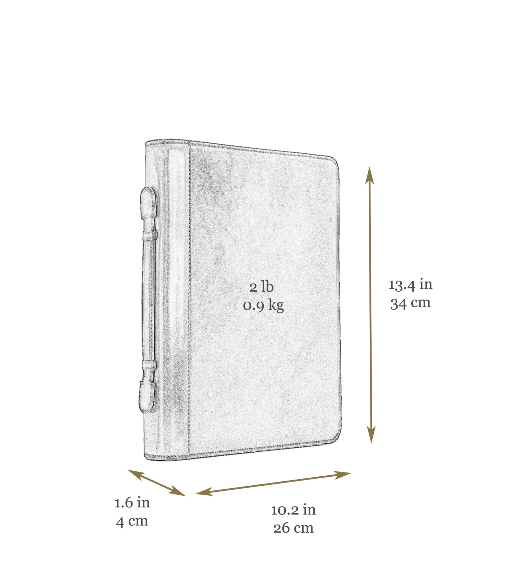 Portfolio aus Leder mit Ordner für Damen - Joy in the Morning