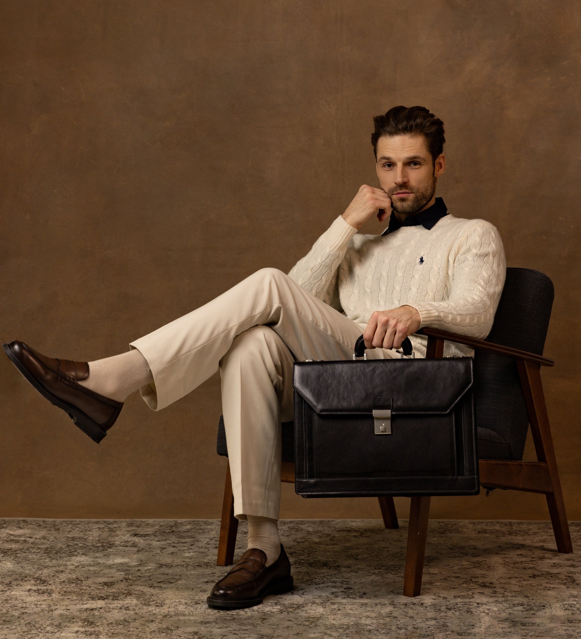 Große Aktentasche aus Leder - Invisible Man