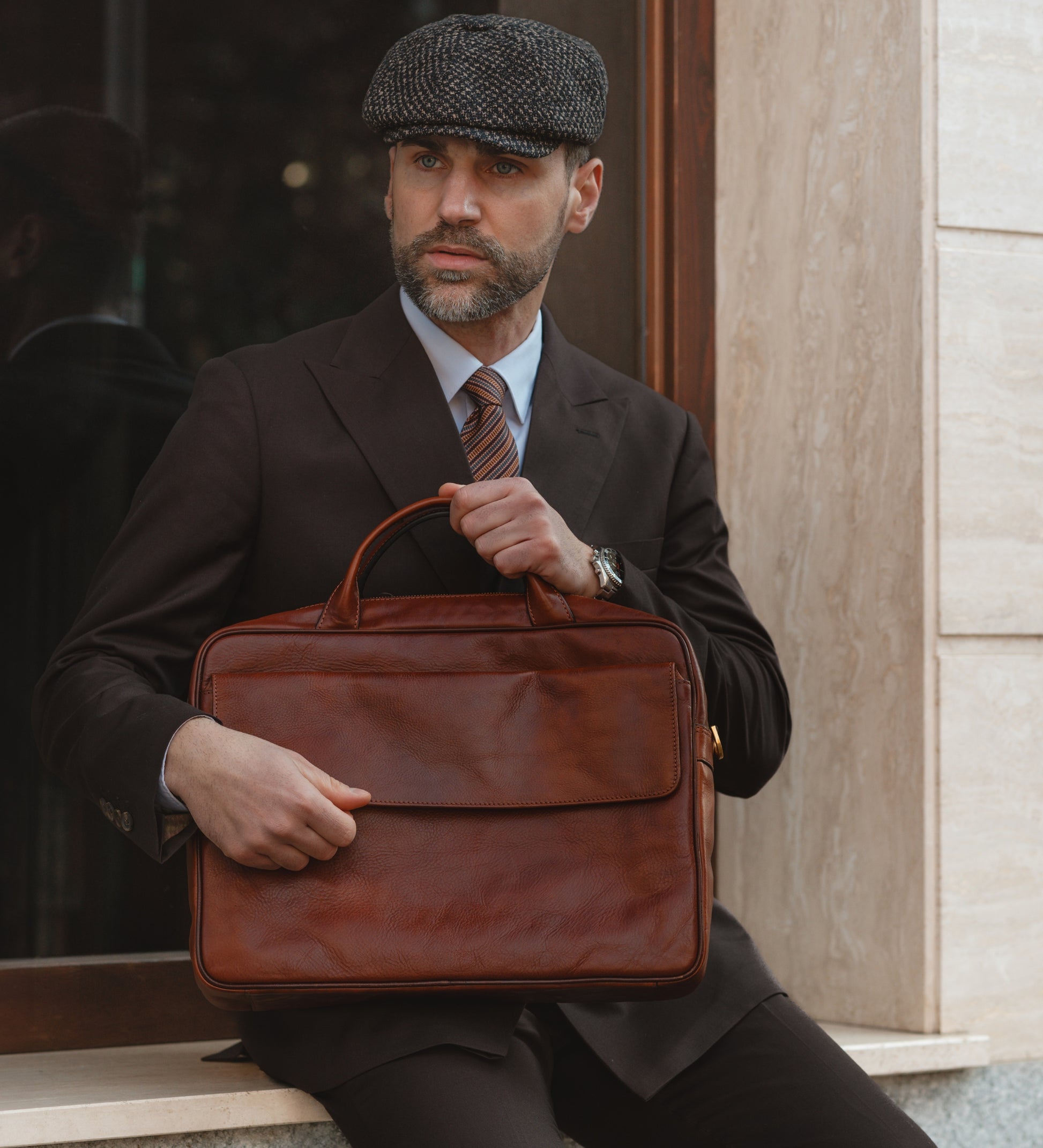Aktentasche/Laptoptasche aus Leder - The Sheltering Sky