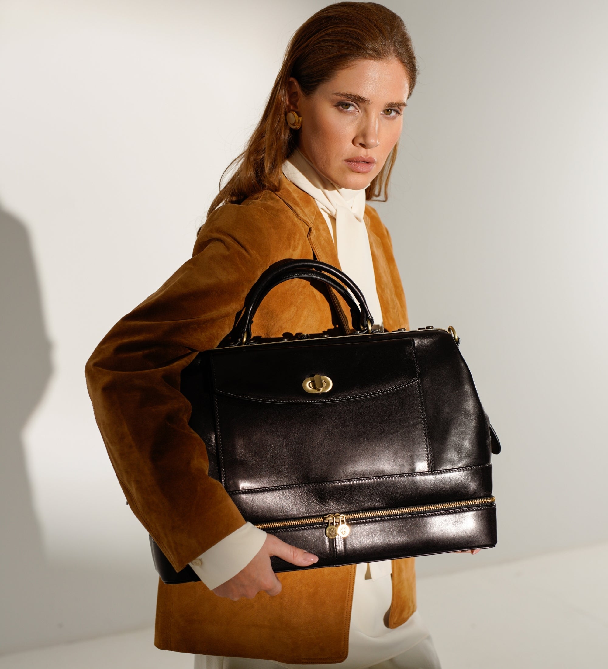 Arzttasche für Damen aus Leder, Arzttasche, Lederhandtasche - Doctor Faustus