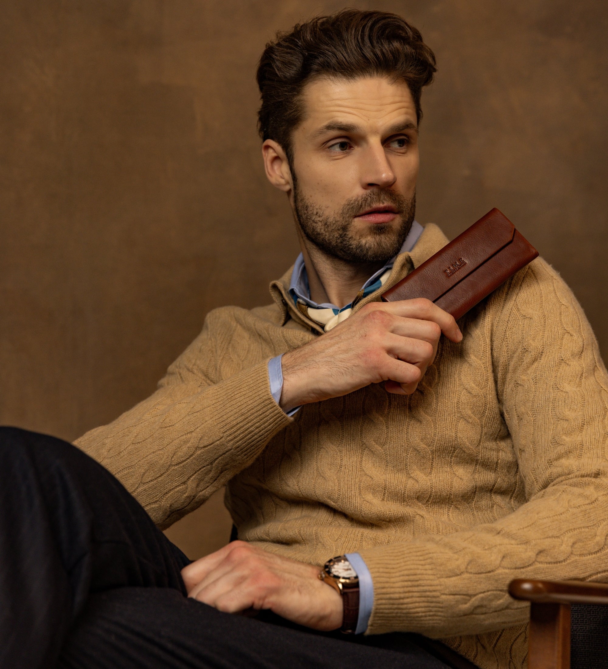 Brillenetui aus Leder - The Riddle of the Sands