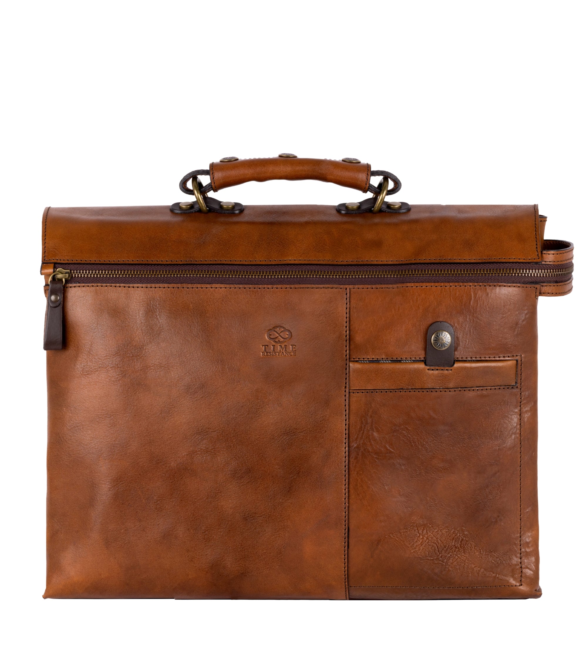Braune Aktentasche aus Leder für Laptops - From Here to Eternity