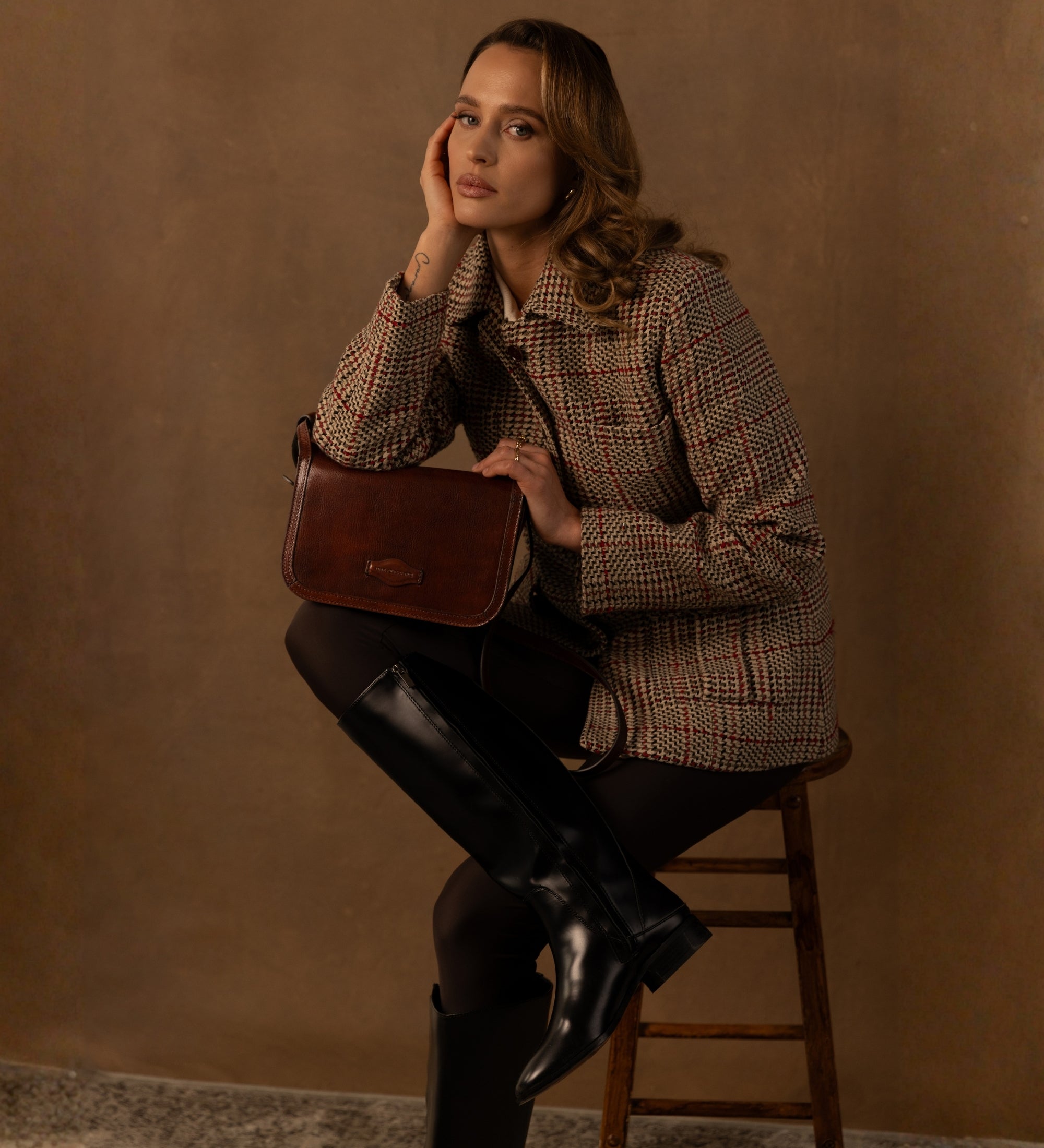 Umhängetasche aus Leder für Damen - Il Piacere