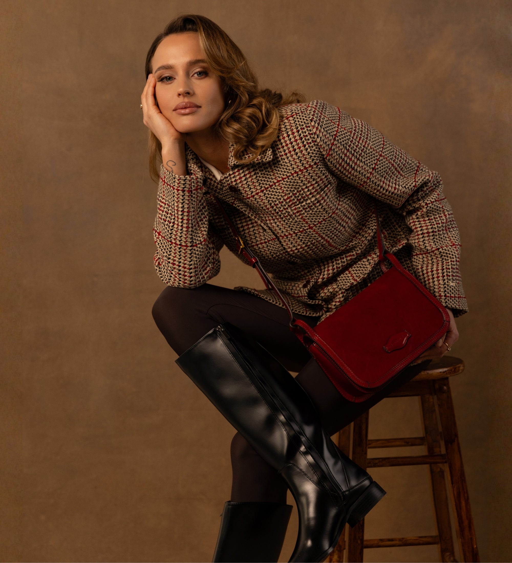 Umhängetasche aus Leder für Damen - Il Piacere