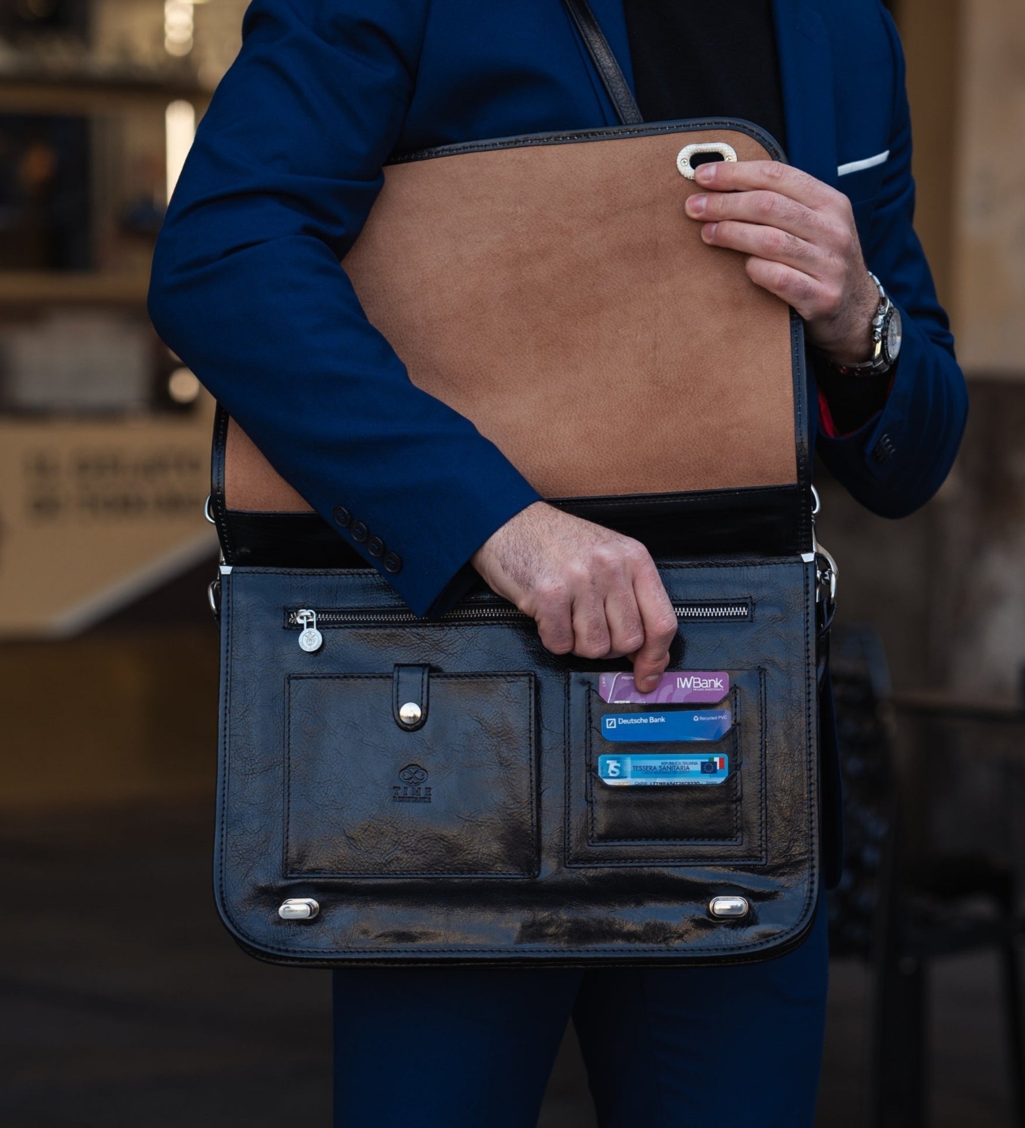 Aktentasche Laptoptasche aus Leder - Illusions