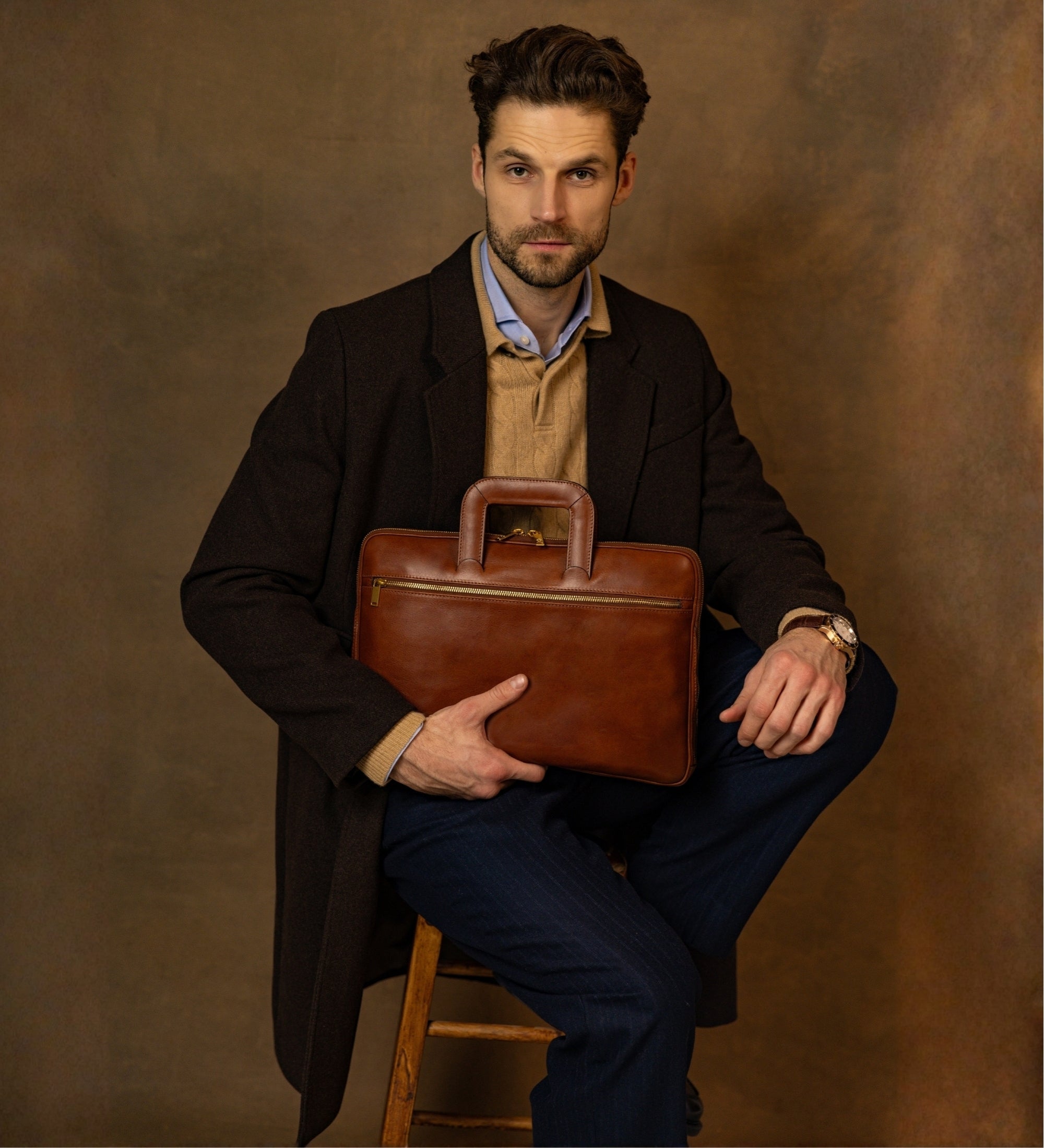 Aktentasche Laptoptasche aus Leder - Brave New World