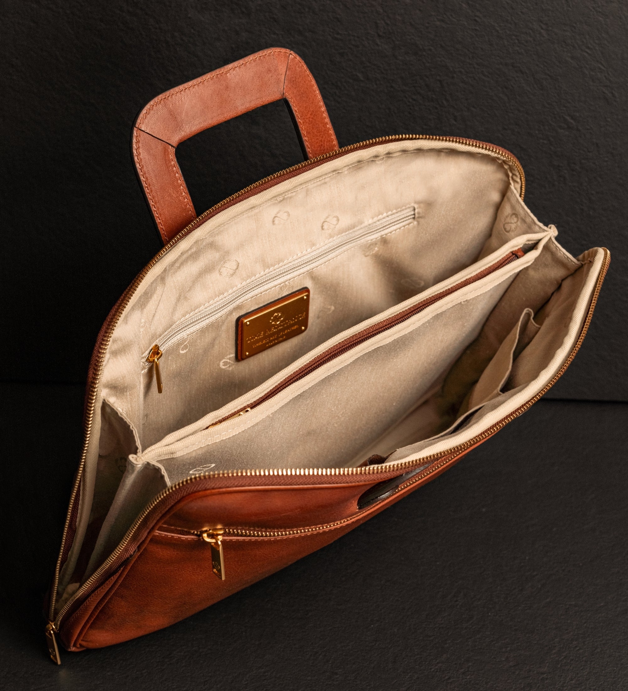 Aktentasche aus Leder für Damen, Laptoptasche - Brave New World