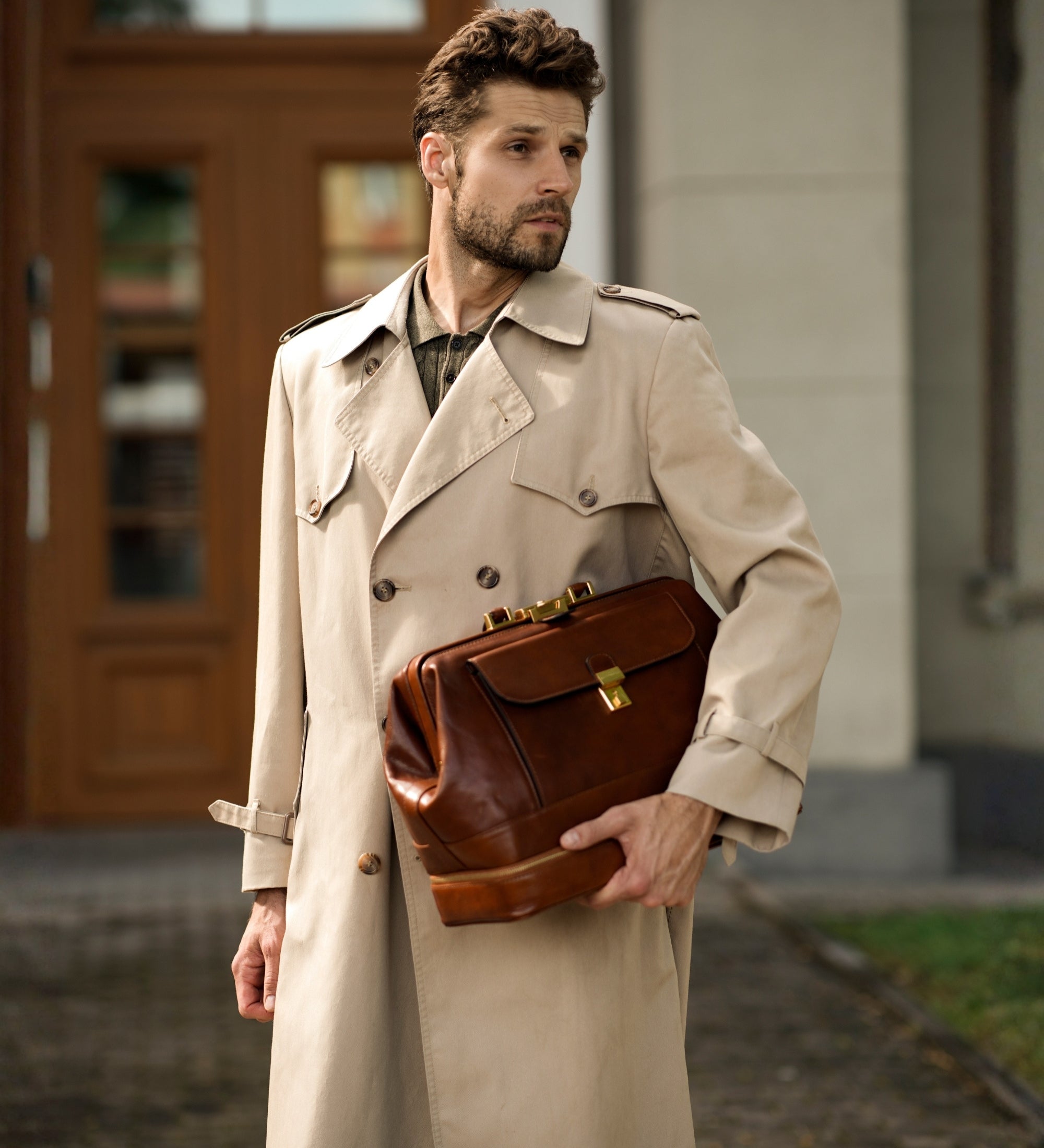 Große Arzttasche aus Italienischem Leder - The Master and Margarita