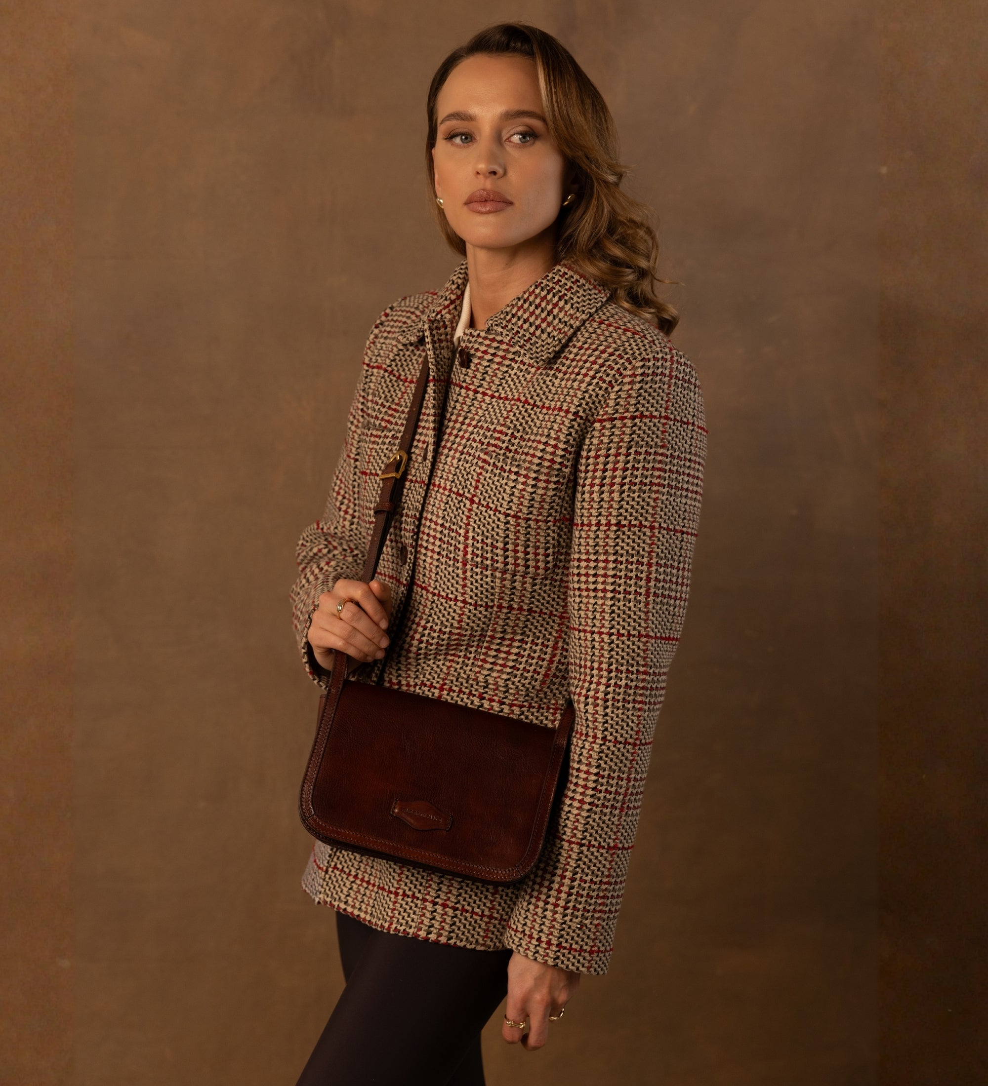 Umhängetasche aus Leder für Damen - Il Piacere