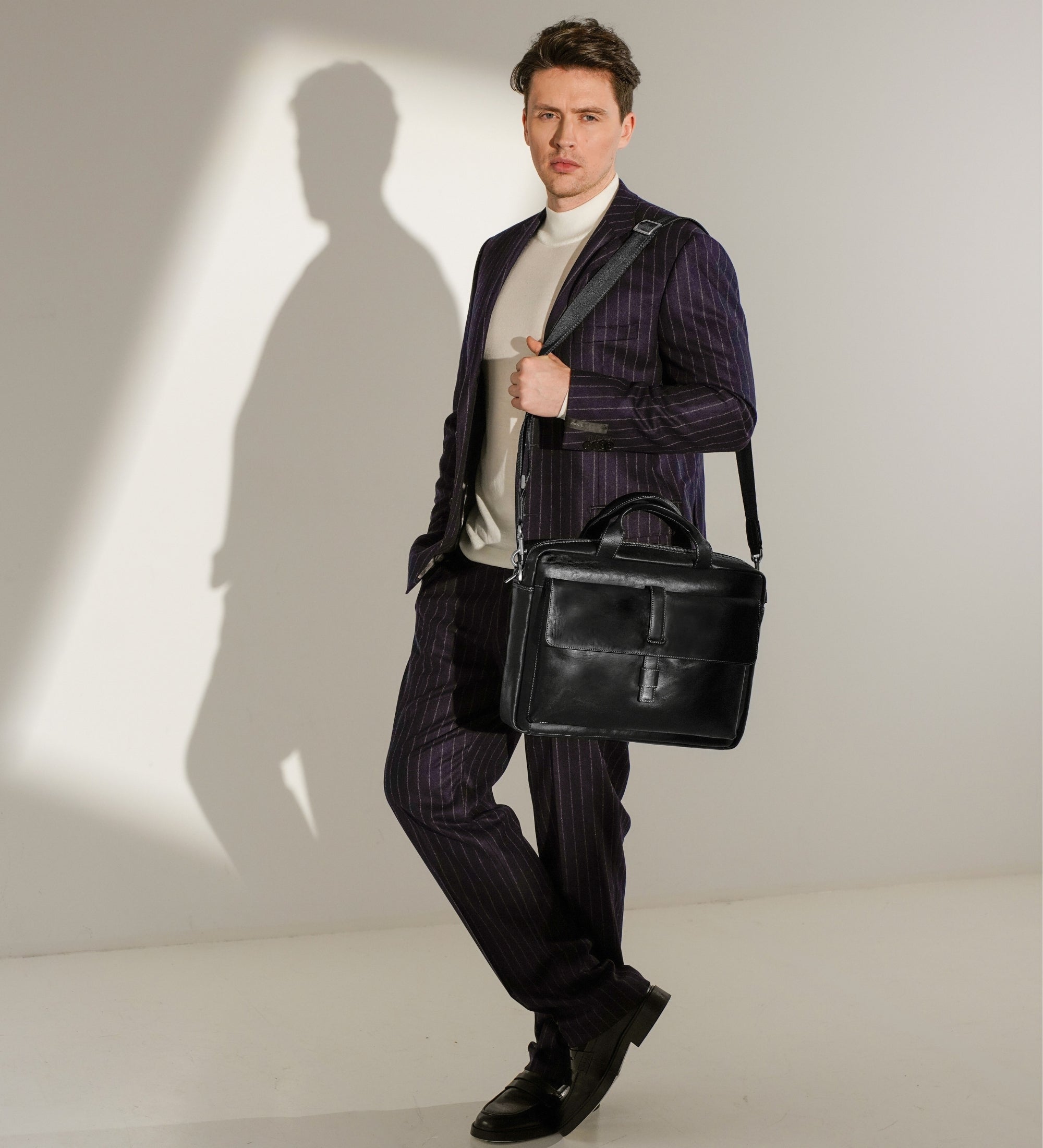 Große Aktentasche/Laptoptasche aus Leder - The Chateau