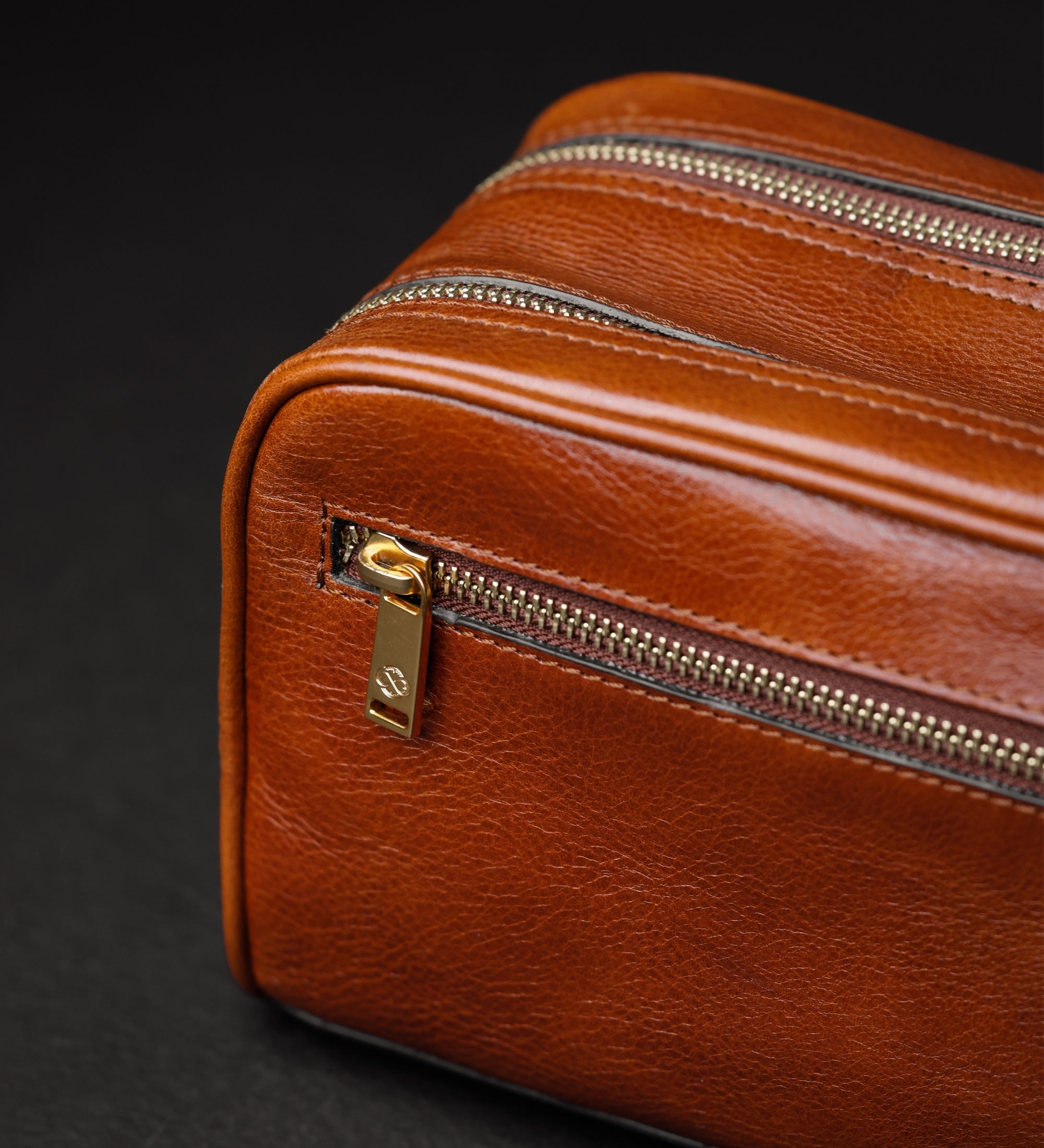 Kosmetiktasche aus Leder Kulturbeutel - All the Kings Men