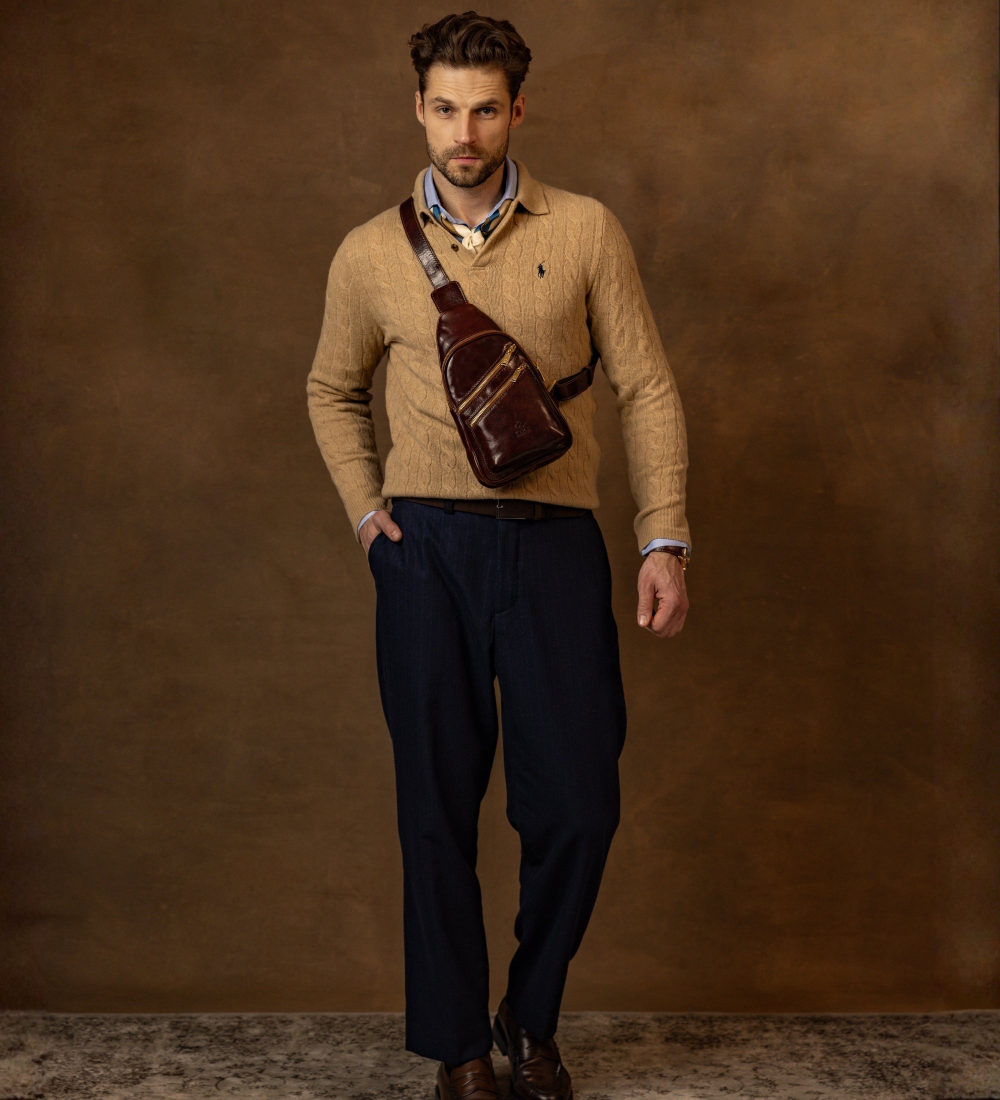 Schultertasche aus Leder - Catch-22