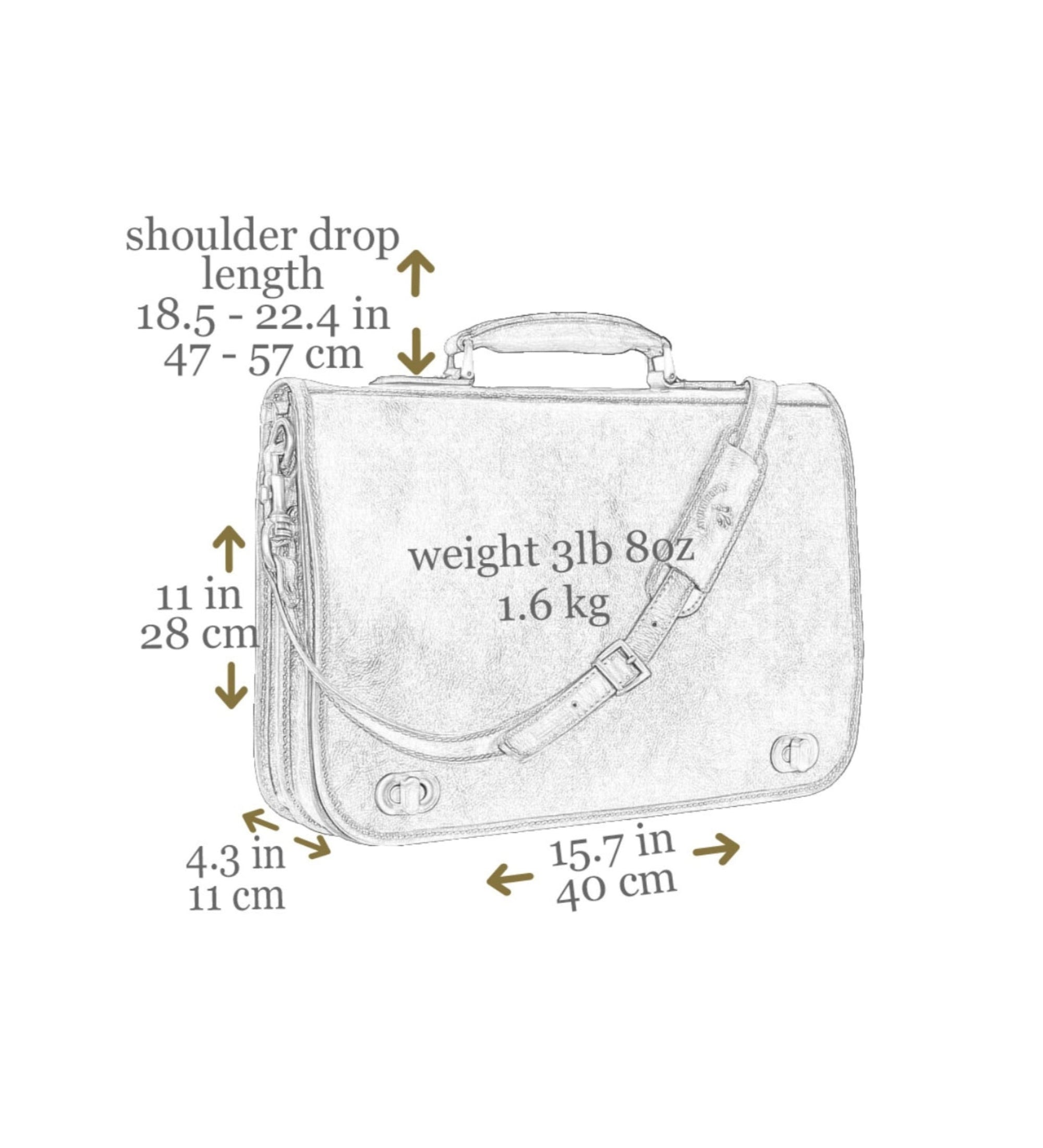 Aktentasche Laptoptasche aus Leder - Illusions