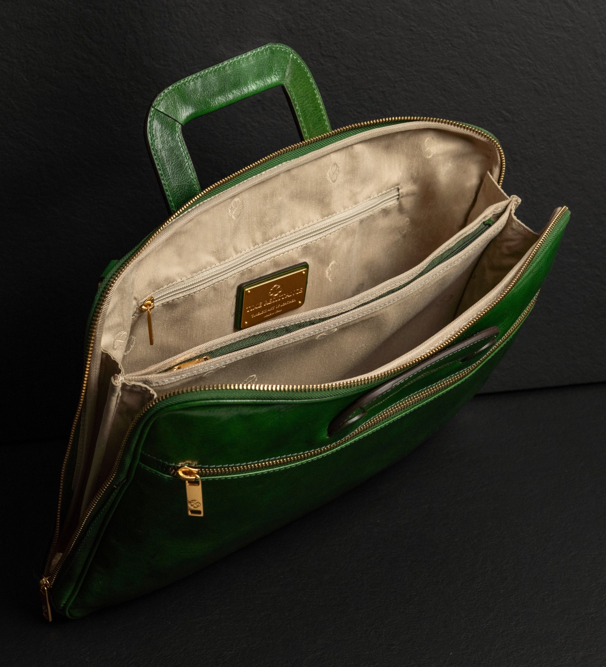 Aktentasche aus Leder für Damen, Laptoptasche - Brave New World