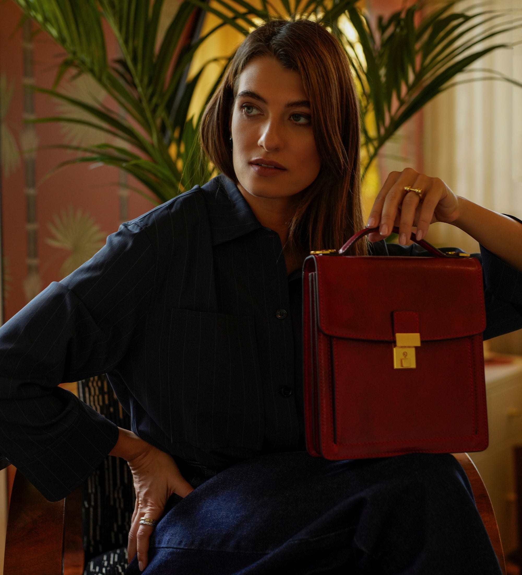 Kleine Aktentasche aus Leder für Damen - Walden