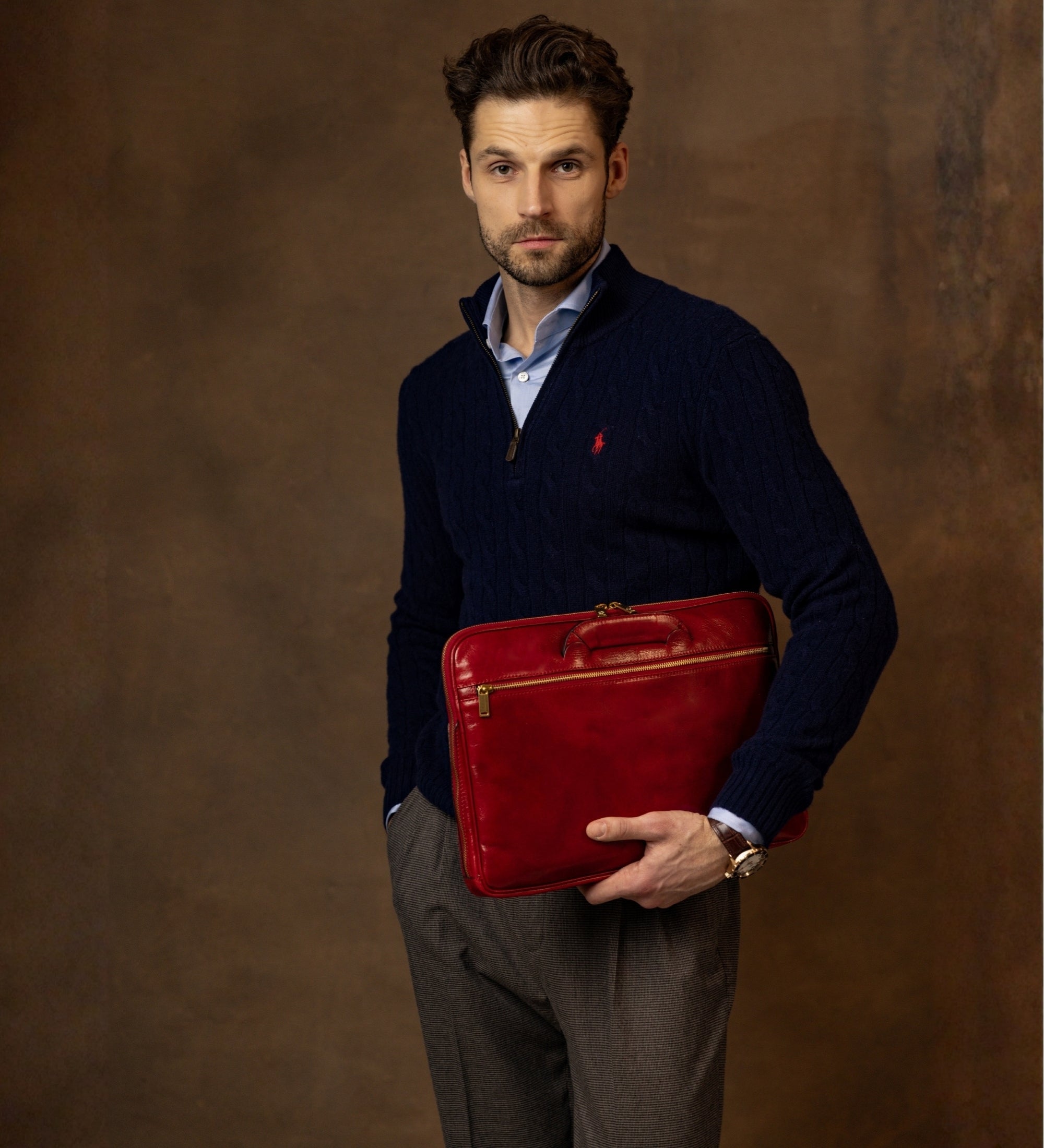 Aktentasche Laptoptasche aus Leder - Brave New World