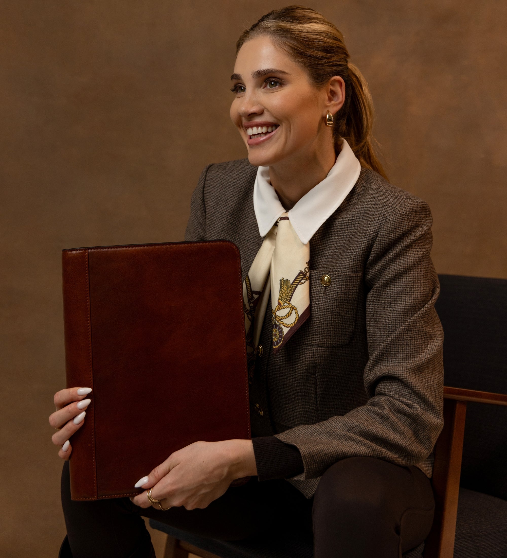 Damen Dokumentenmappe aus Leder im A4-Format - Candide