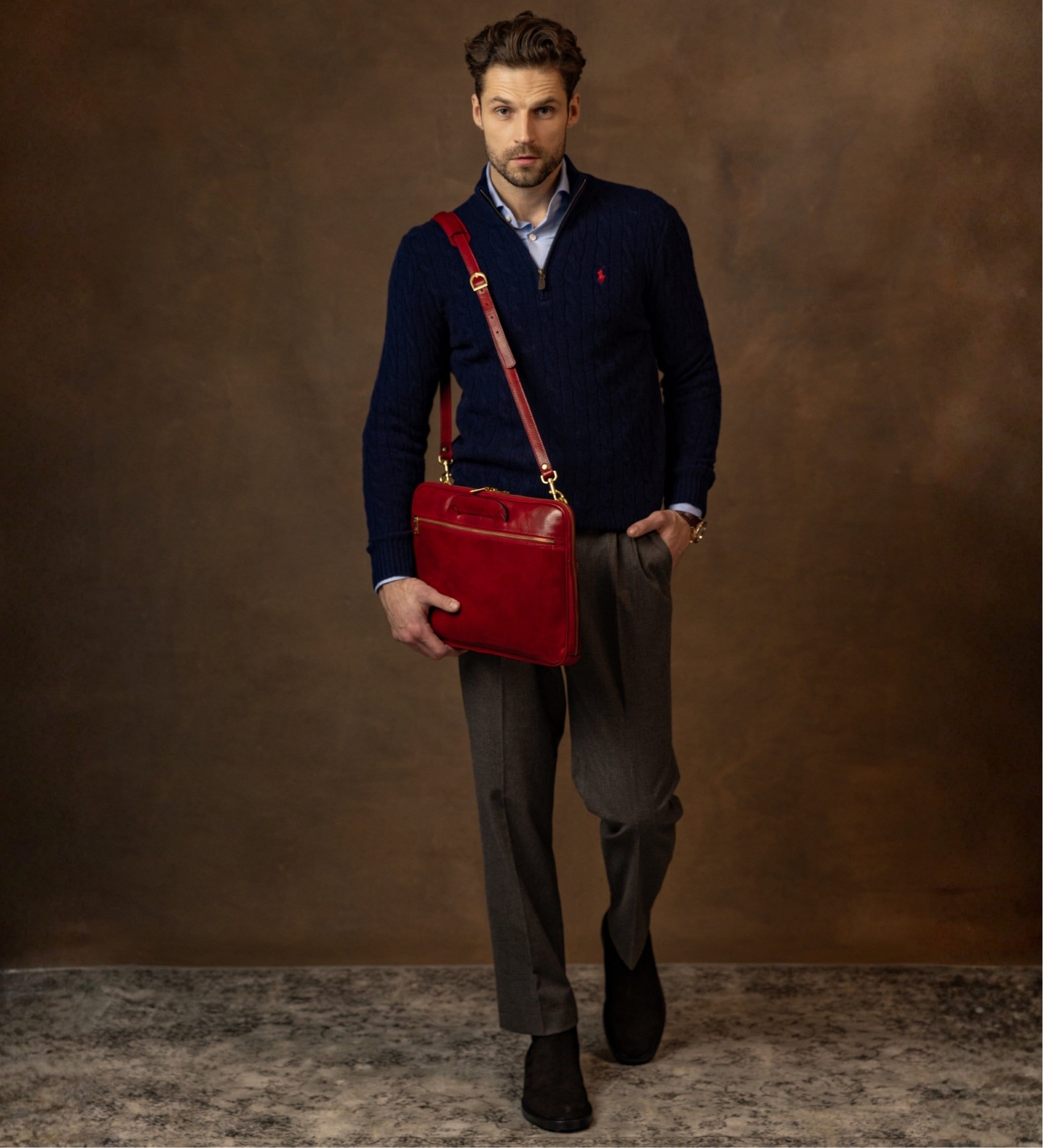 Aktentasche Laptoptasche aus Leder - Brave New World