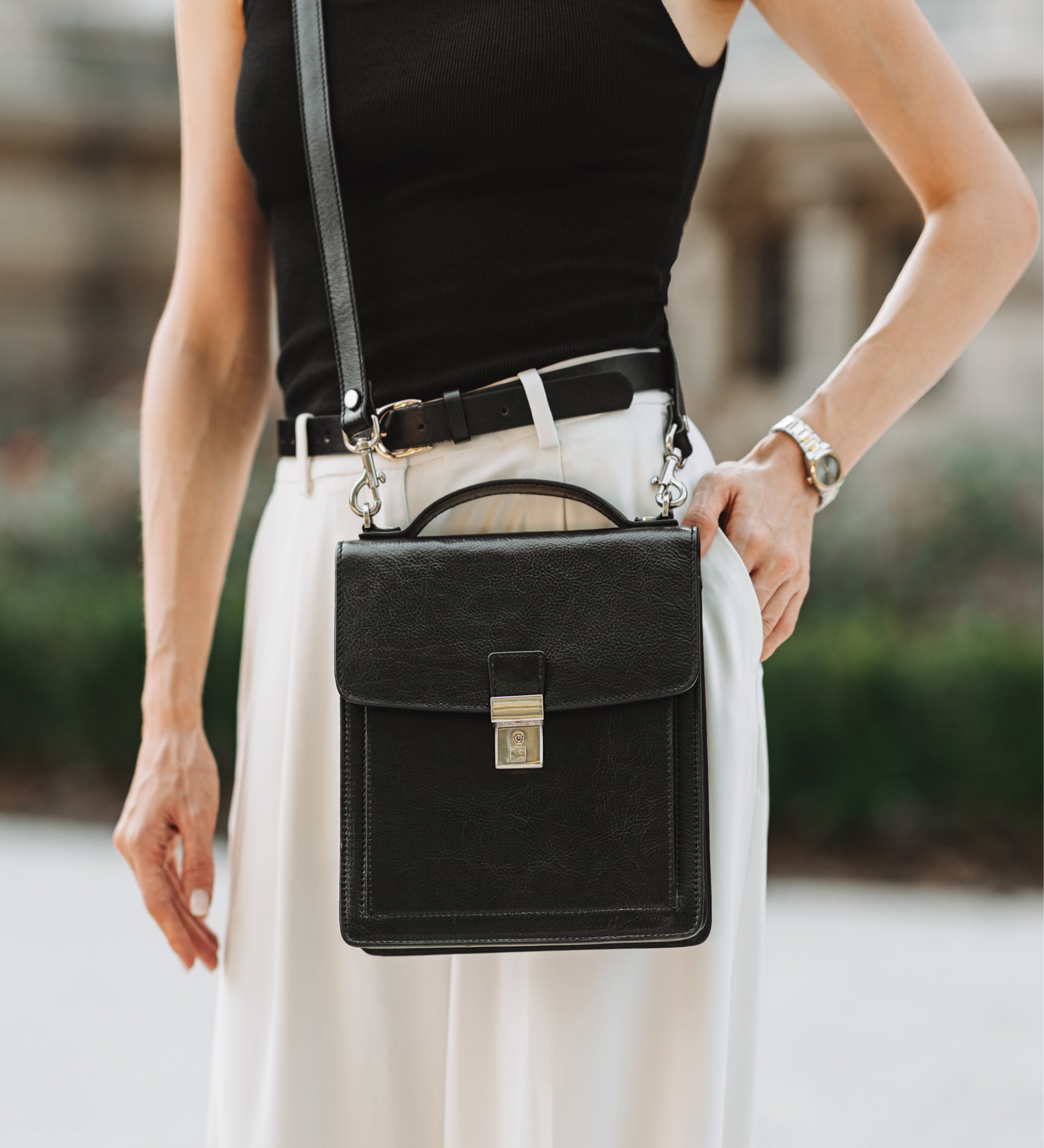 Kleine Aktentasche aus Leder für Damen - Walden