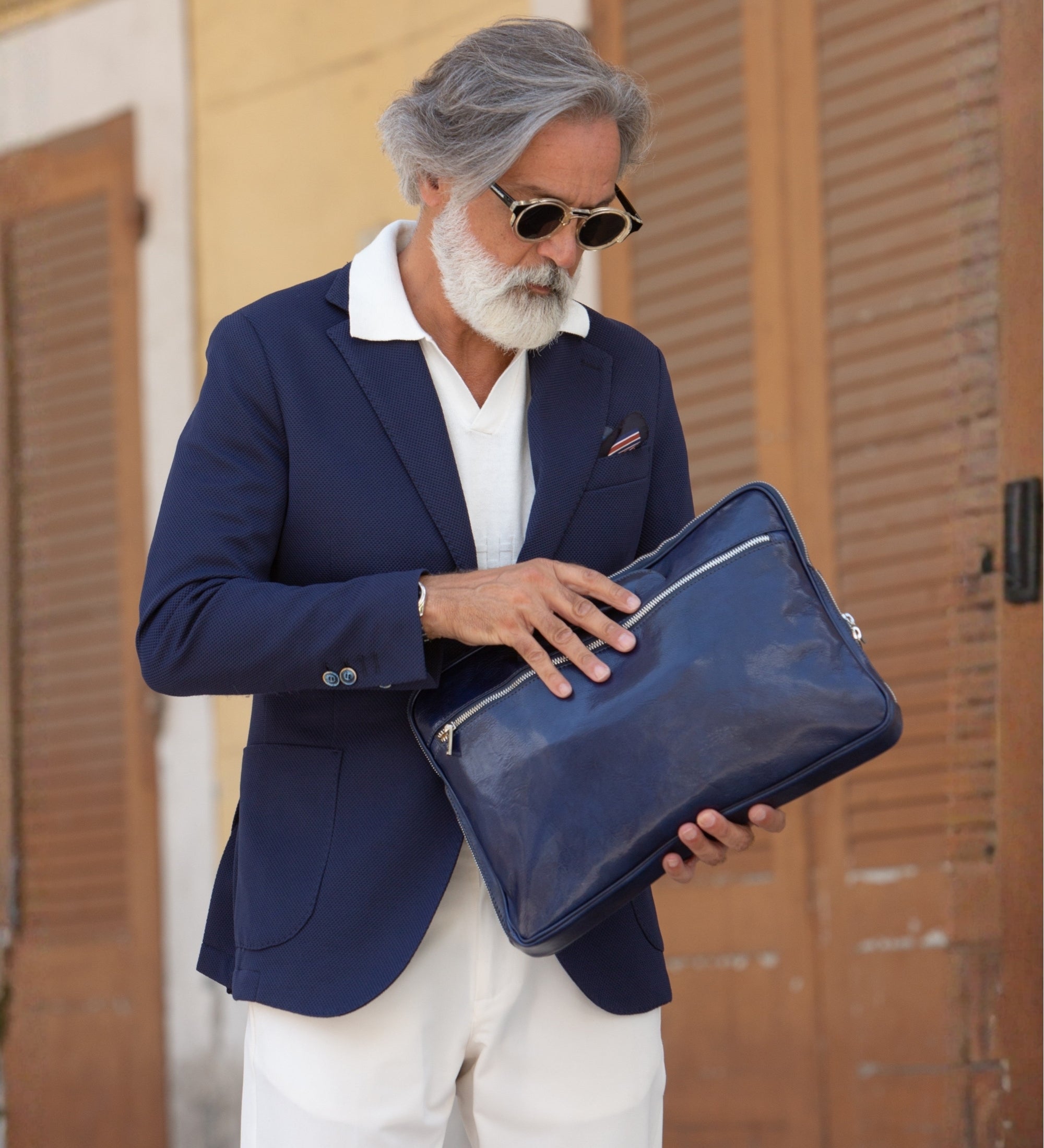 Aktentasche Laptoptasche aus Leder - Brave New World