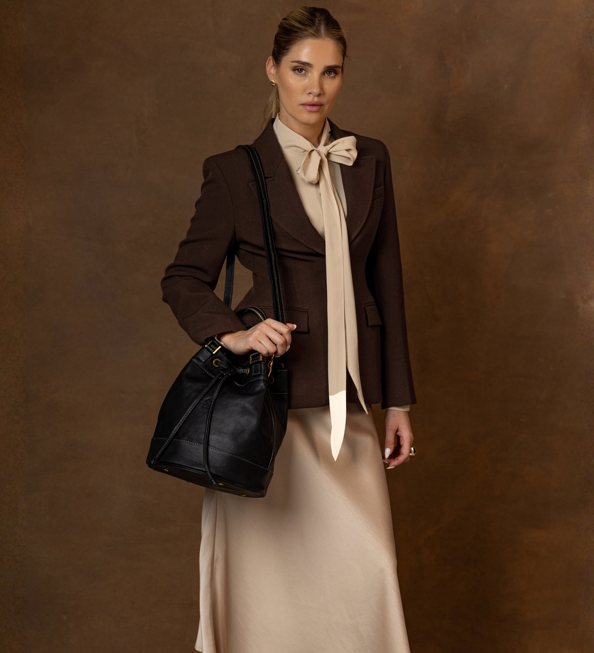 Beuteltasche aus Leder für Damen - Light In August