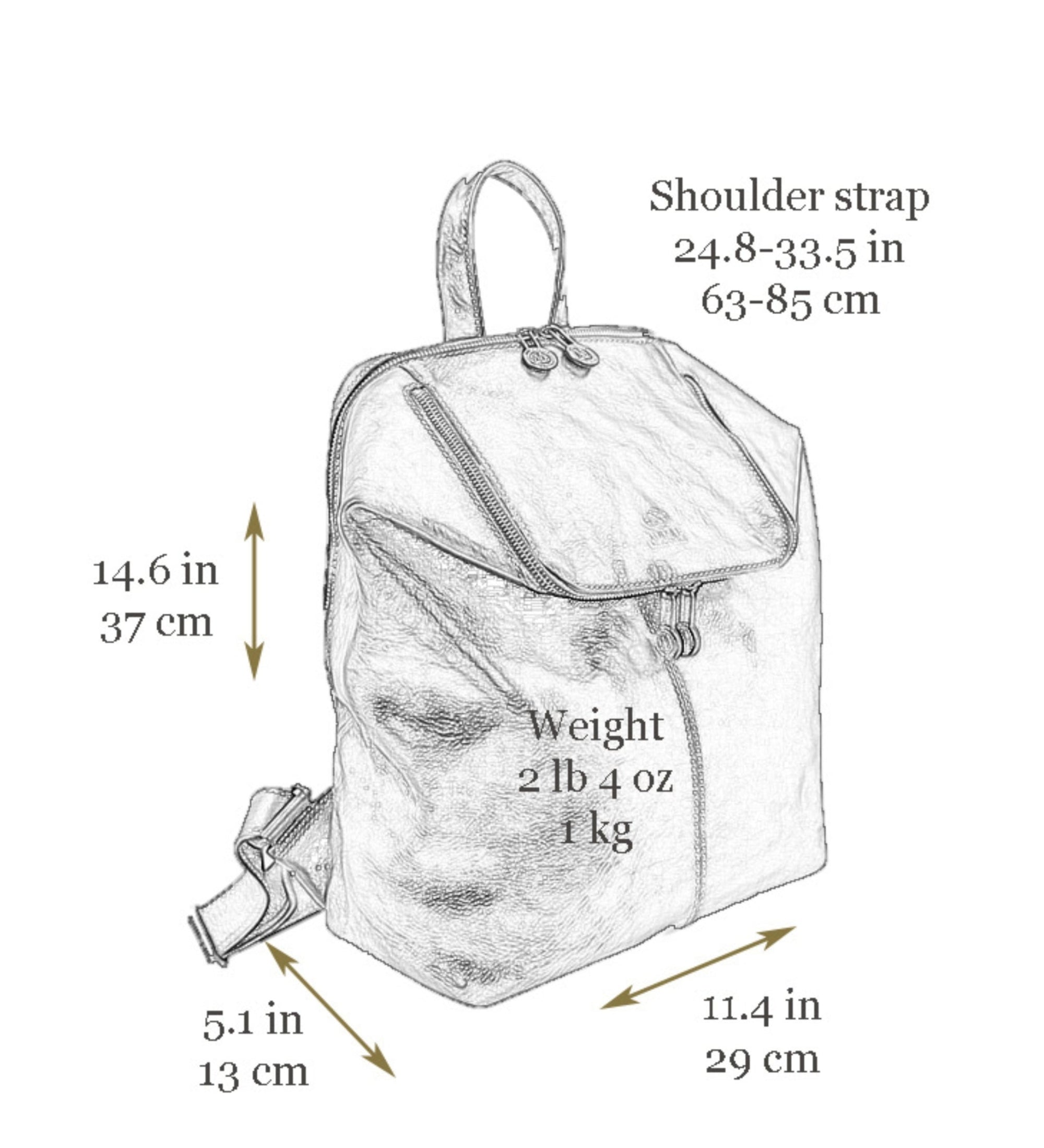 Rucksack aus Leder - A Bend in the River