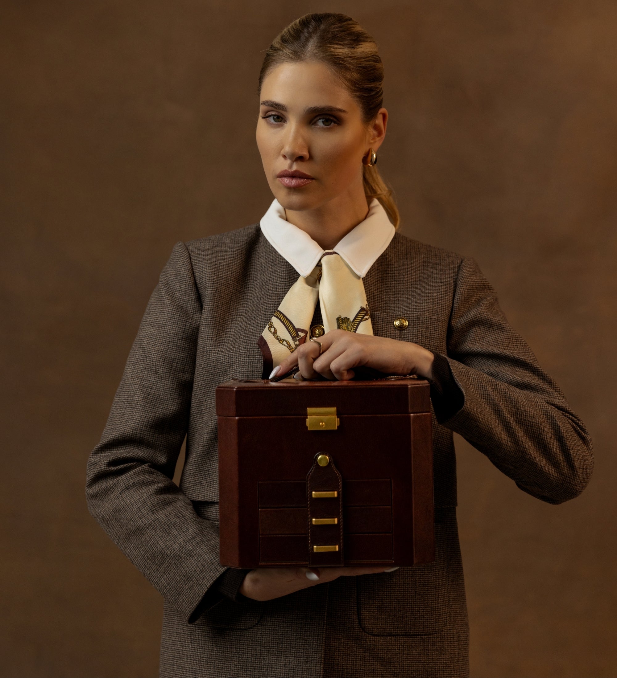 Große Schmuckkästchen aus Leder für Damen - A Handful of Dust