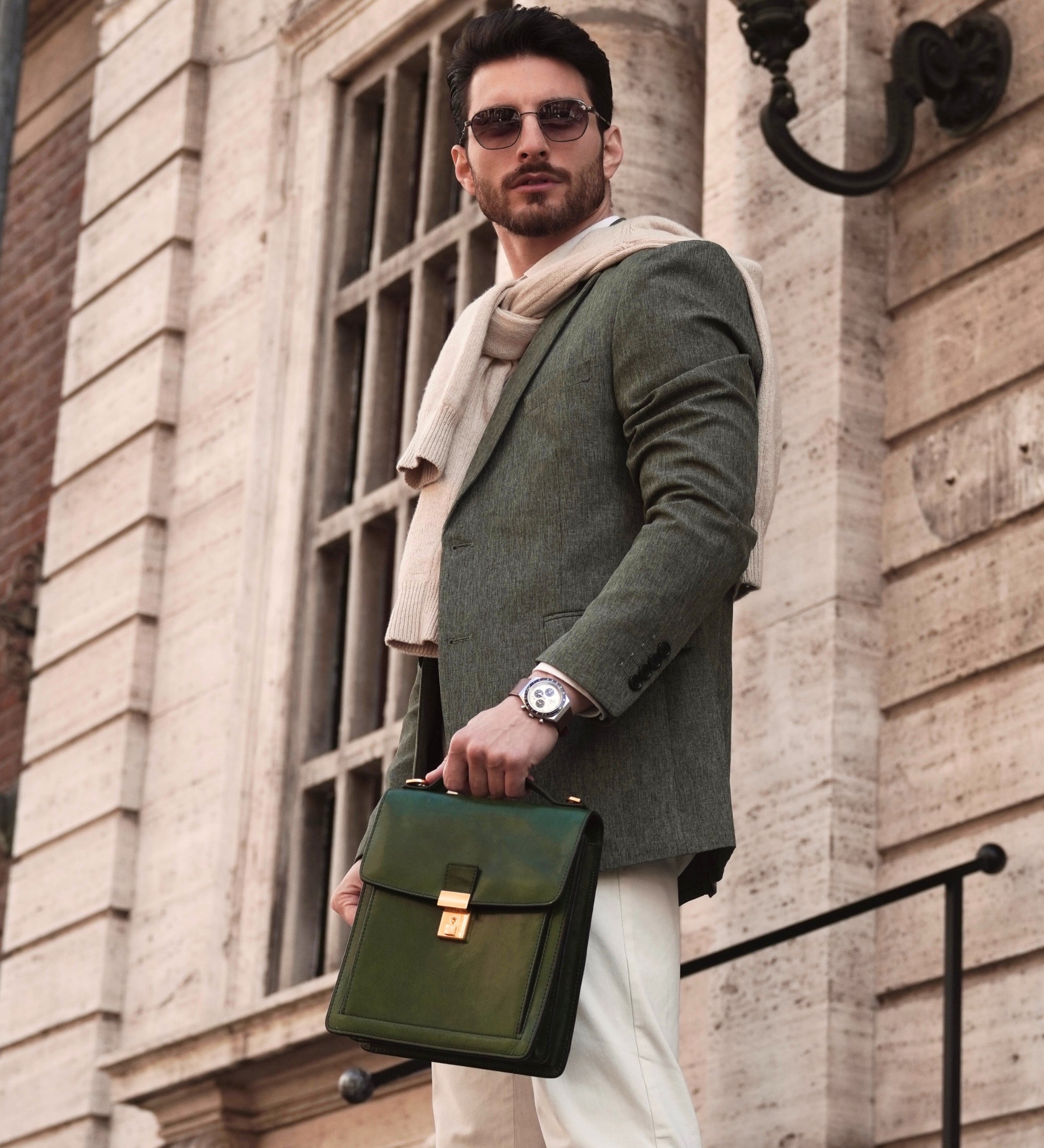 Kleine Aktentasche aus Leder - Walden