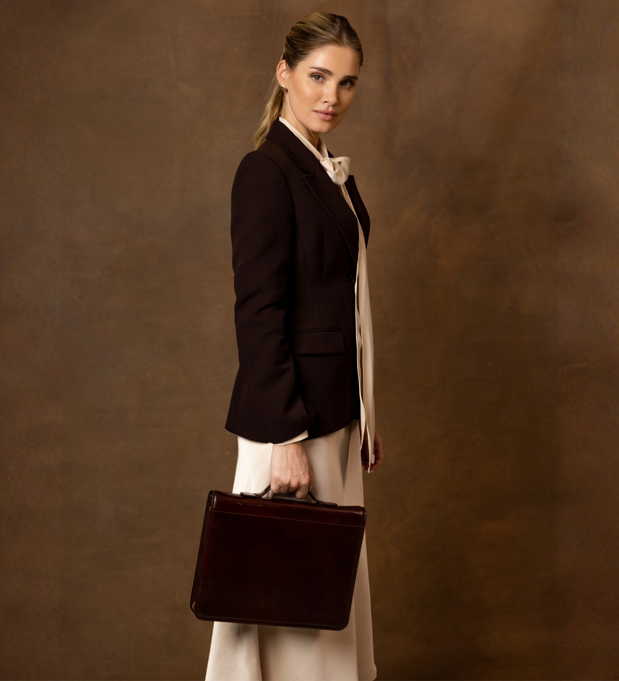 Portfolio aus Leder mit Ordner für Damen - Joy in the Morning