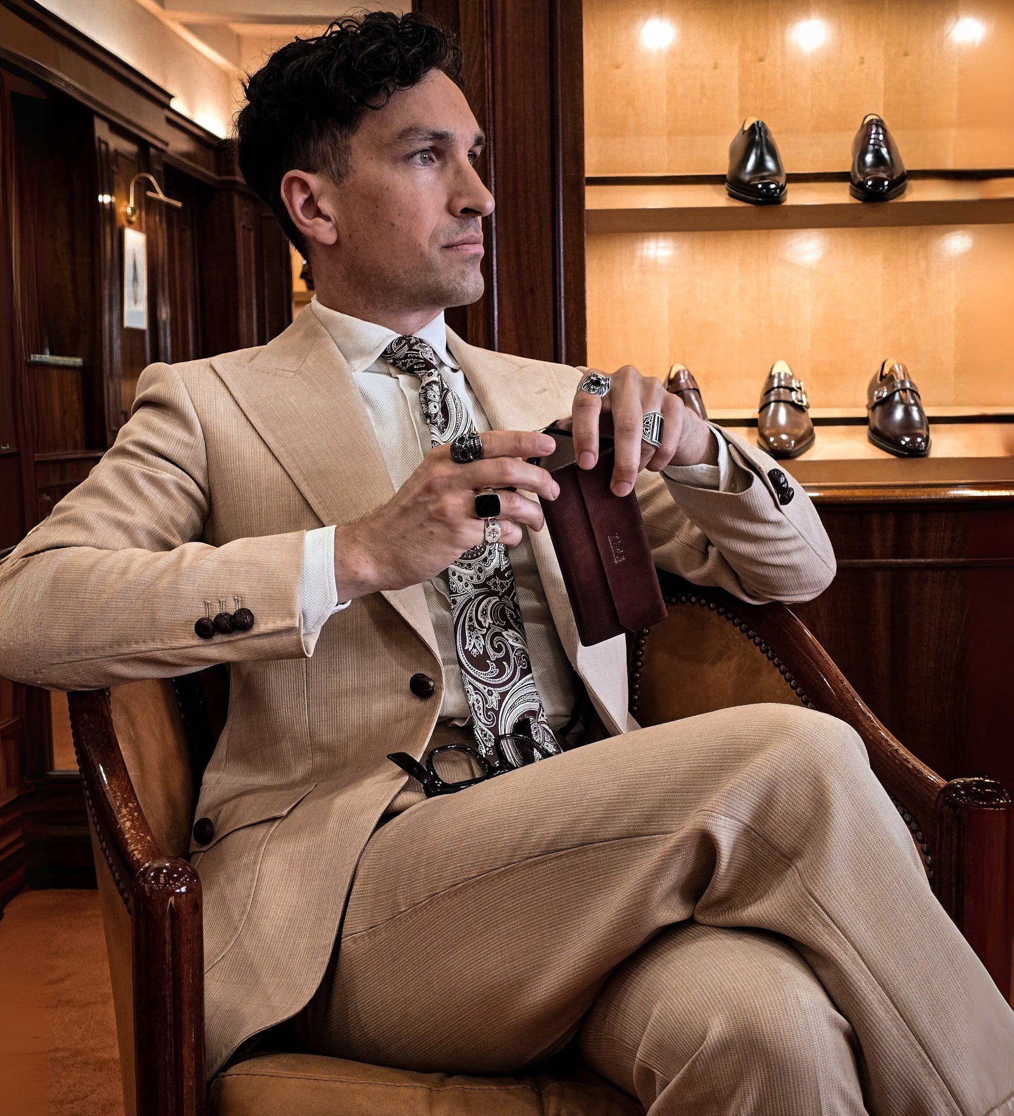 Brillenetui aus Leder - The Riddle of the Sands