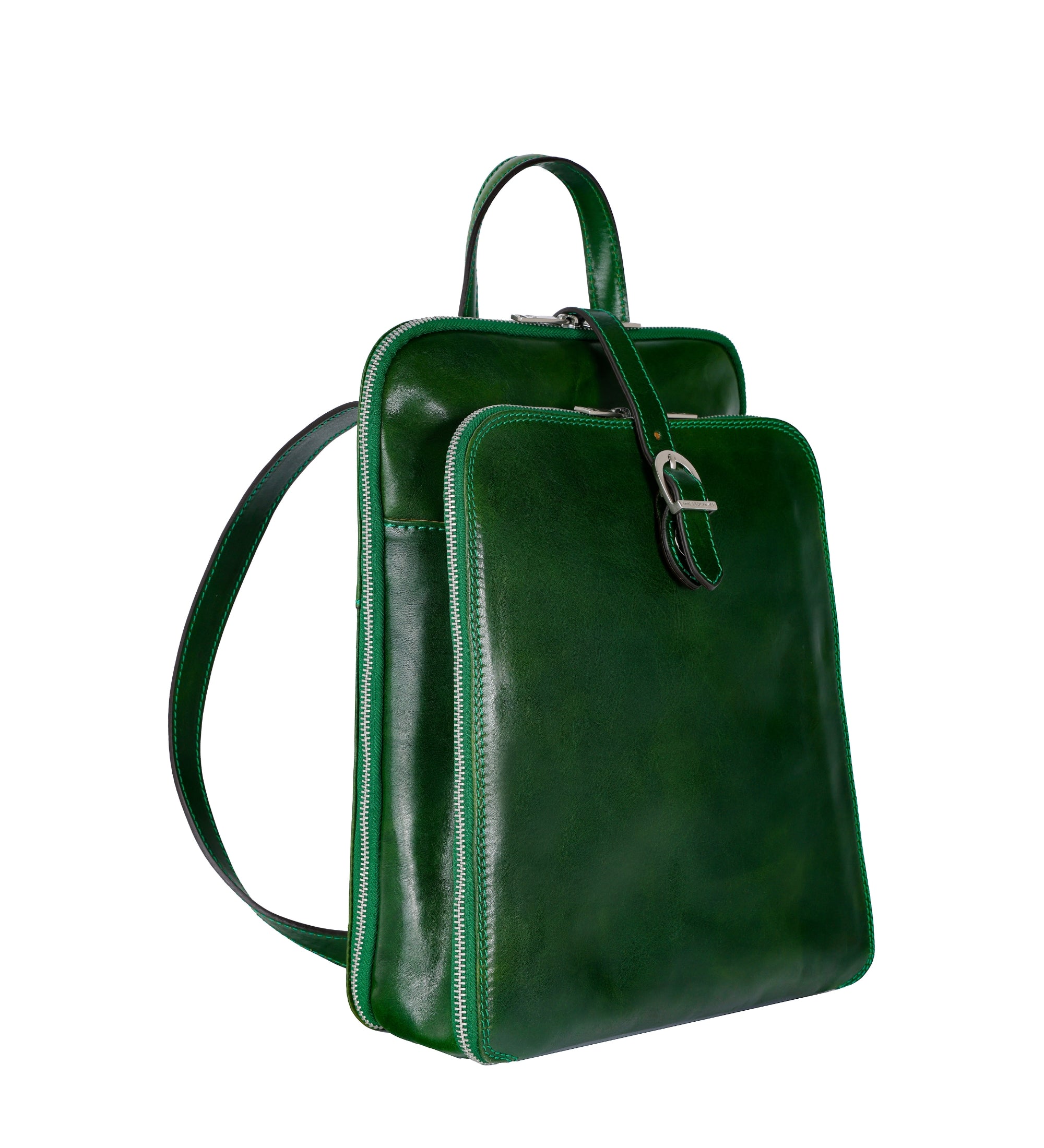 Wandelbare Rucksack aus Leder - Schultertasche für Damen - Clarissa