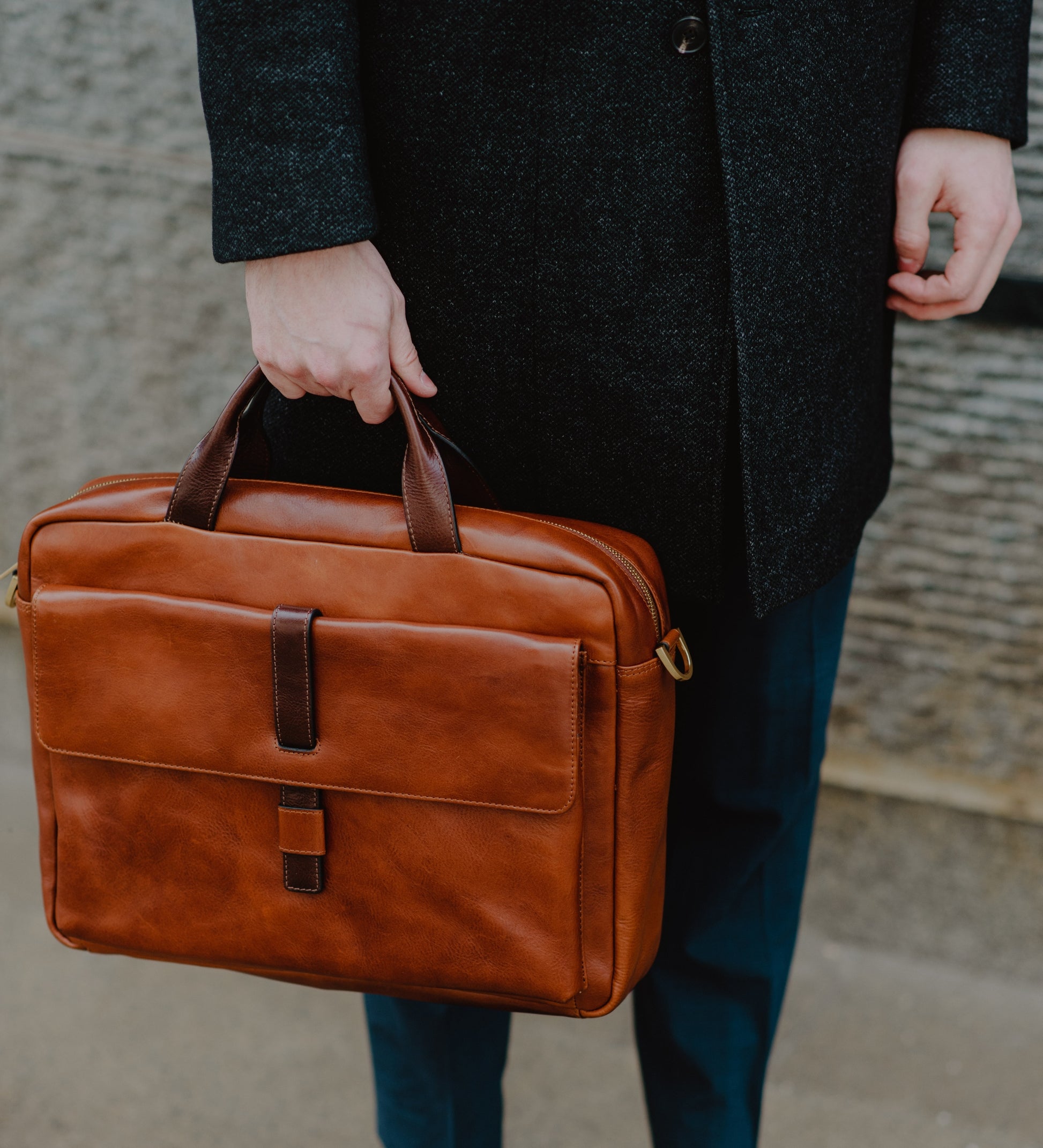 Große Aktentasche/Laptoptasche aus Leder - The Chateau