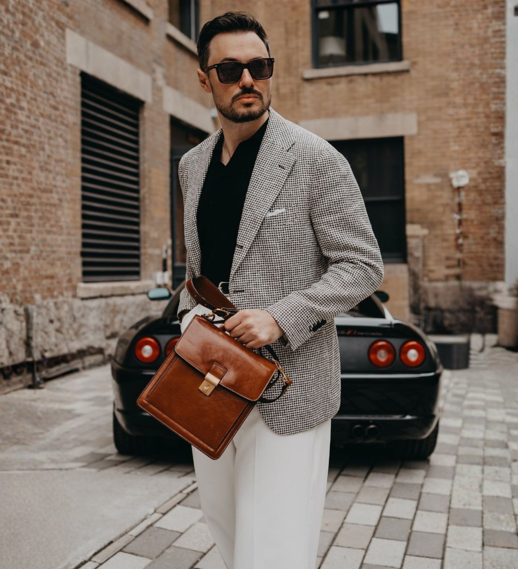 Kleine Aktentasche aus Leder - Walden