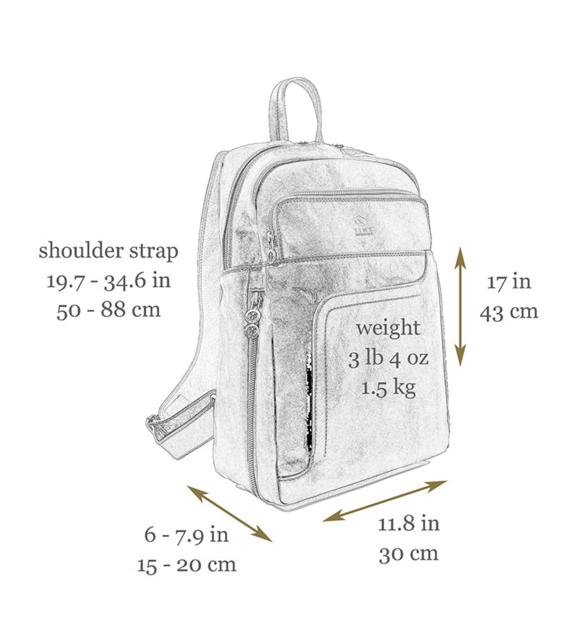 Reiserucksack aus Leder für Damen - L.A. Confidential