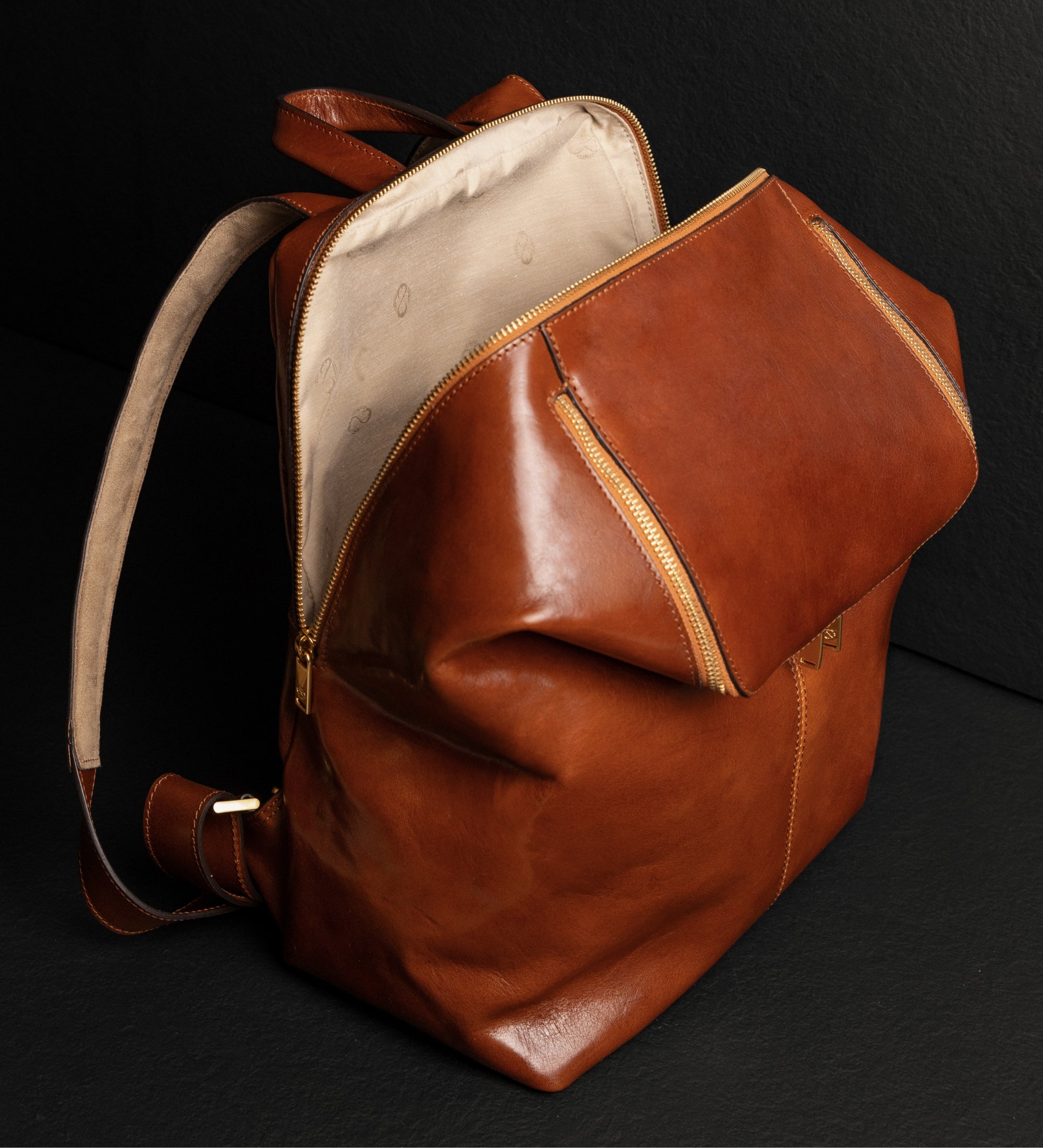Rucksack aus Leder - A Bend in the River