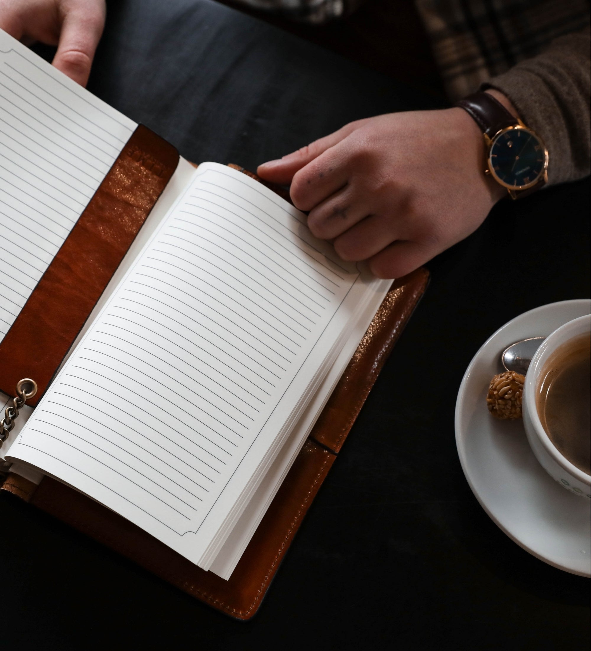 Tagebuch aus Leder mit nachfüllbarem A5-Notizblock - The Diary of a Nobody
