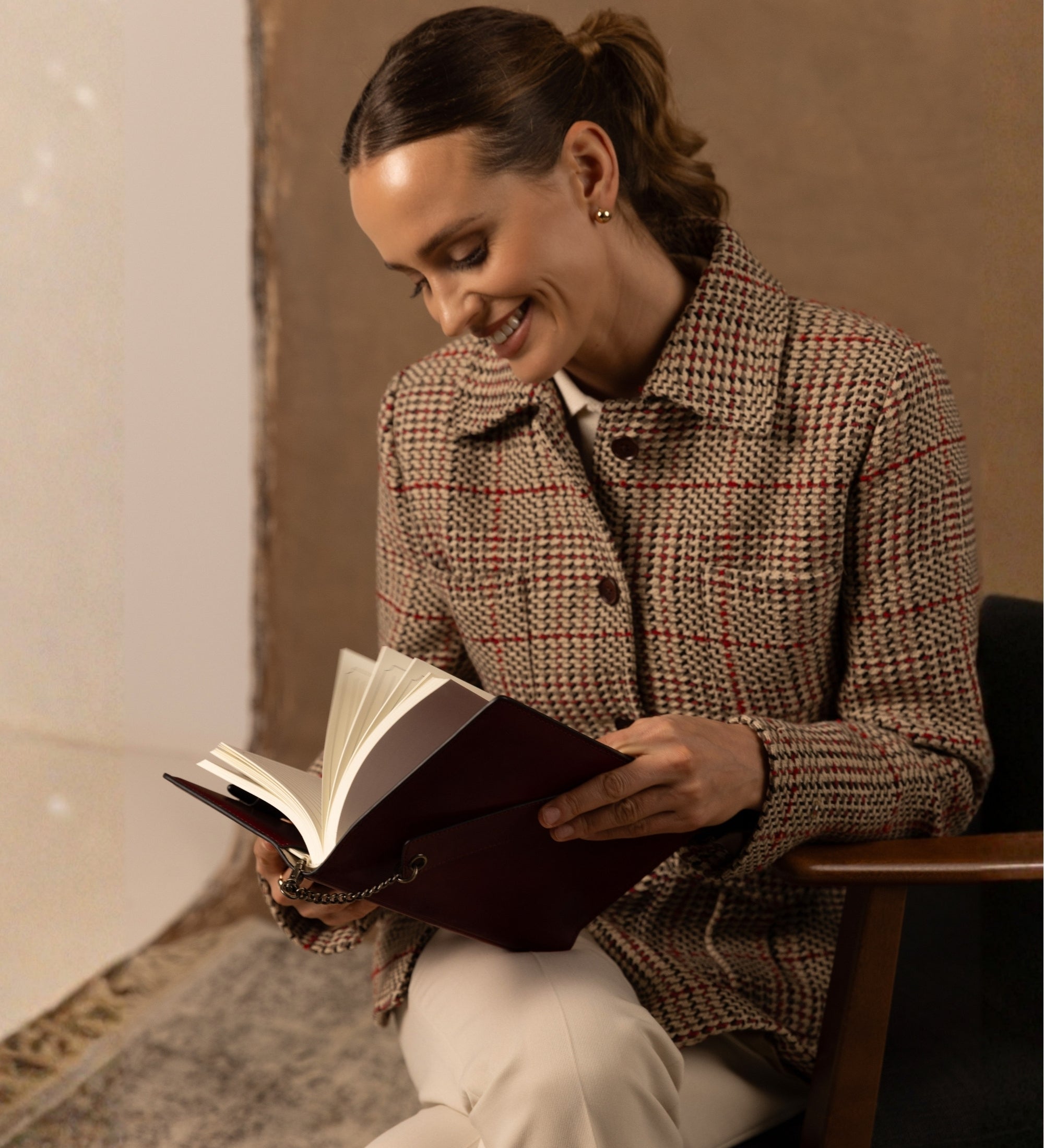 Tagebuch aus Leder für Damen mit nachfüllbarem A5-Notizblock - The Diary of a Nobody