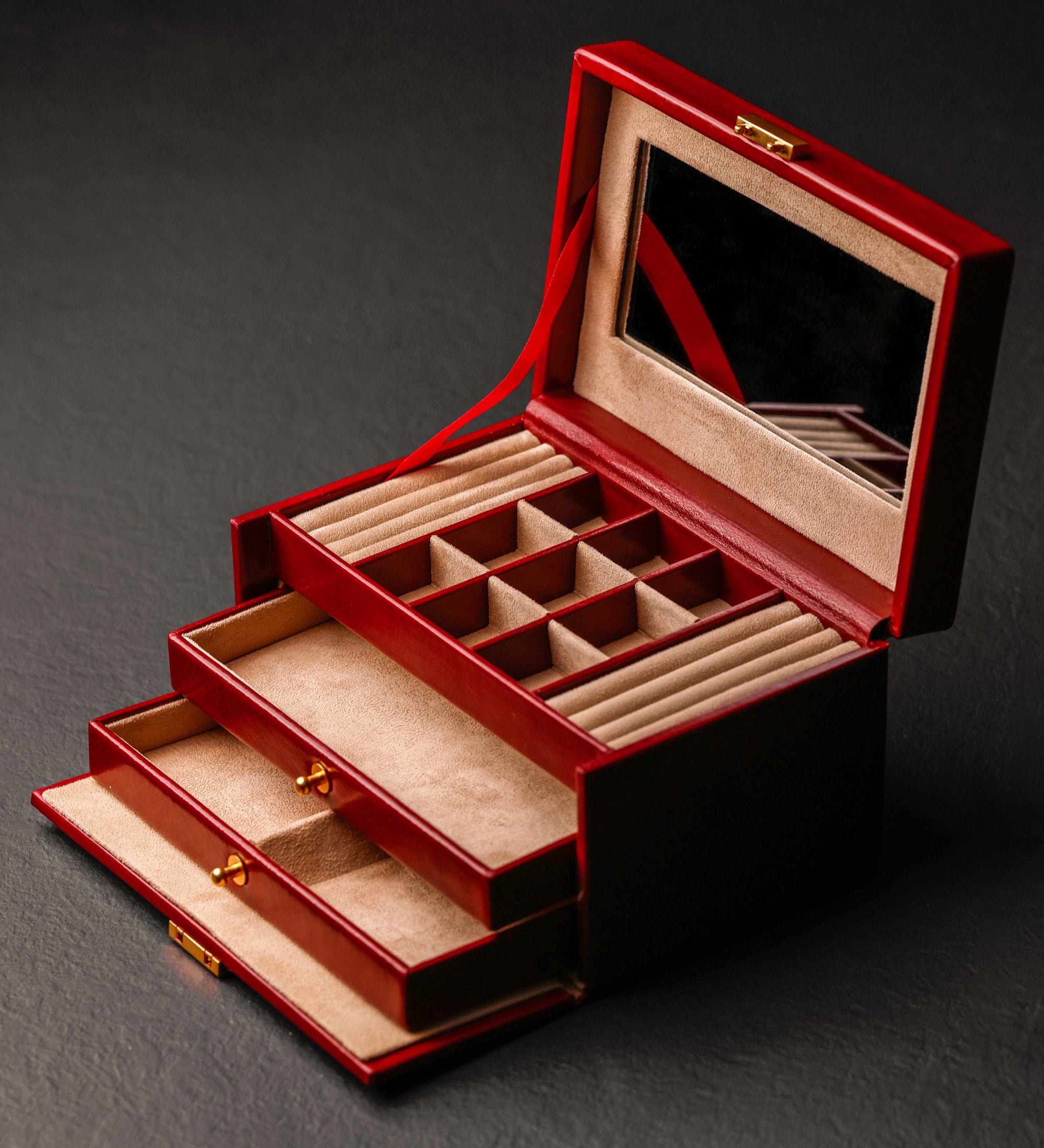 Schmuckkästchen aus Leder für Damen - Beloved