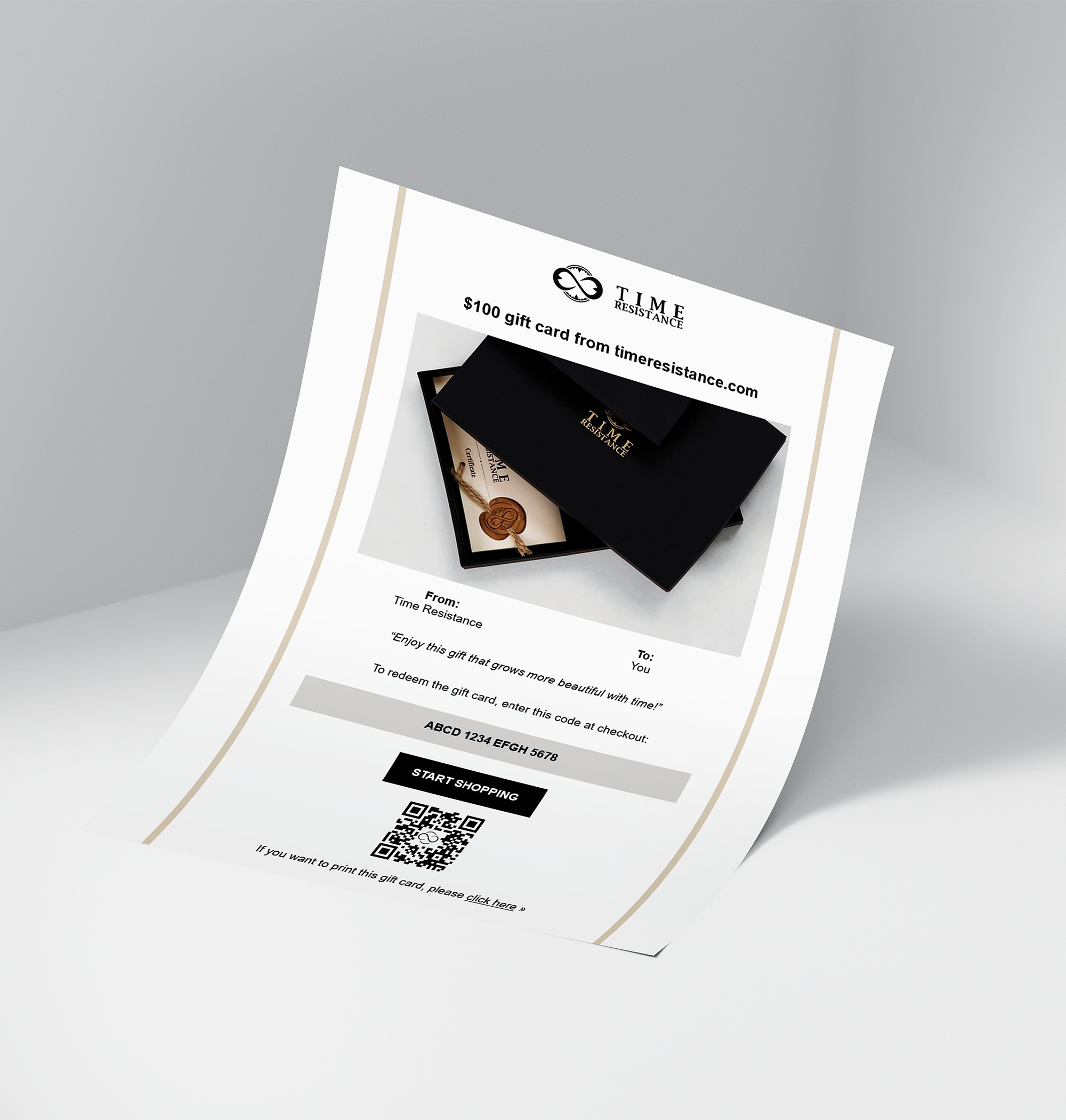 E-Gift Card - timeresistance.de
