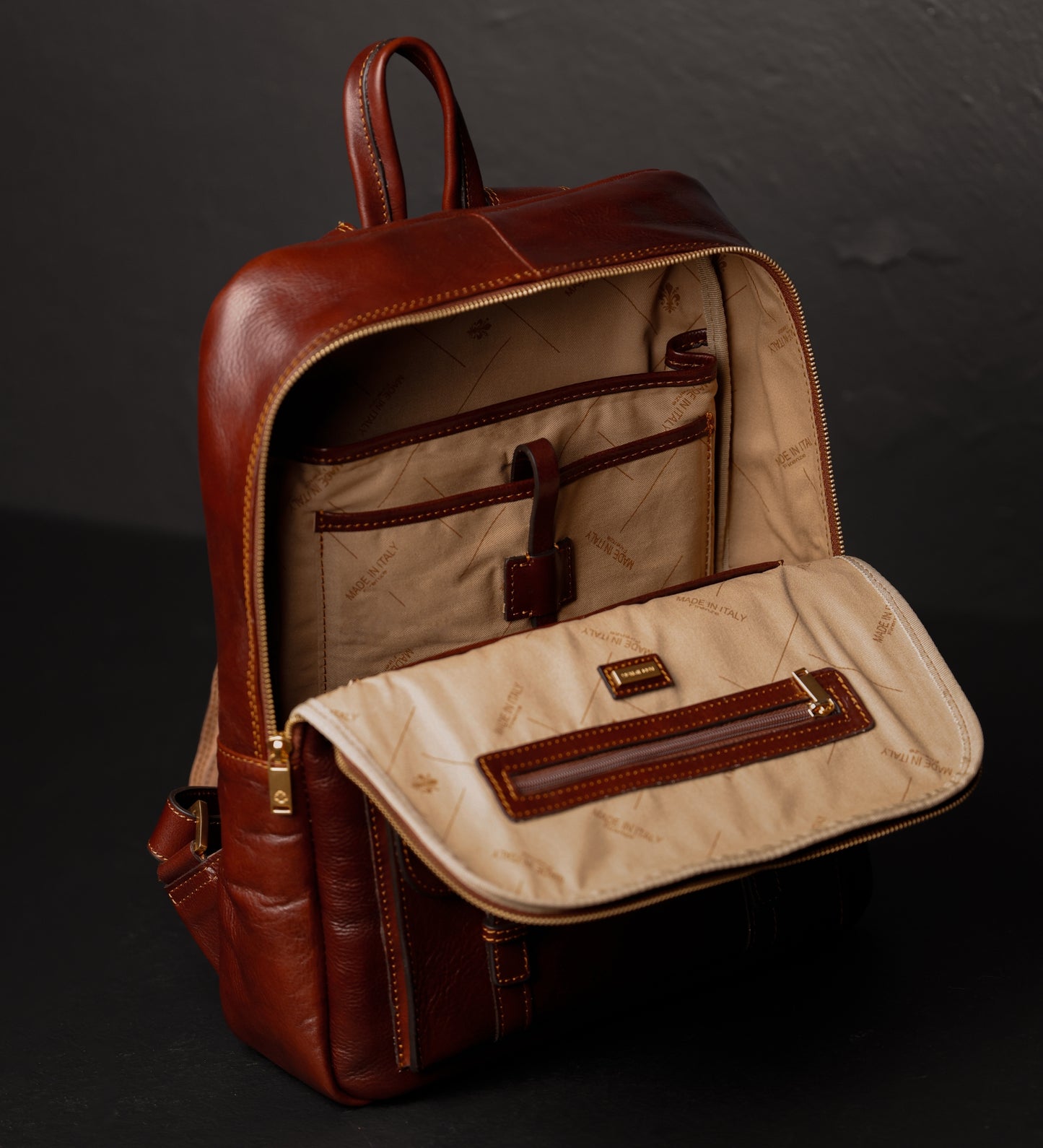 Damen Rucksack Reisetasche aus Leder - The Divine Comedy