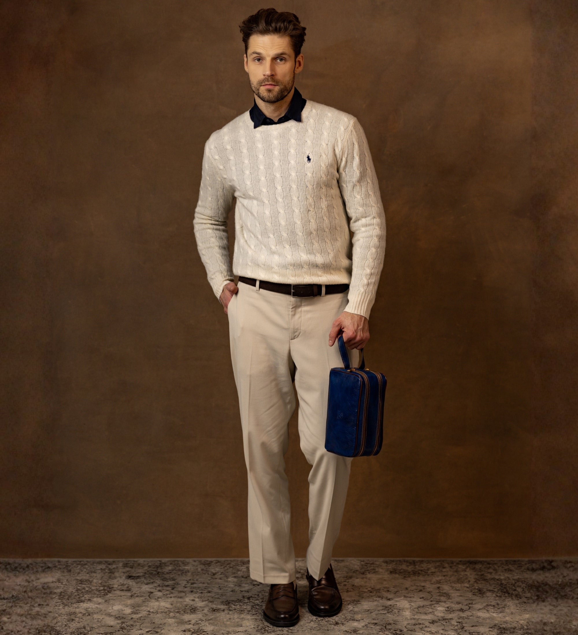 Kosmetiktasche aus Leder Kulturbeutel - All the Kings Men