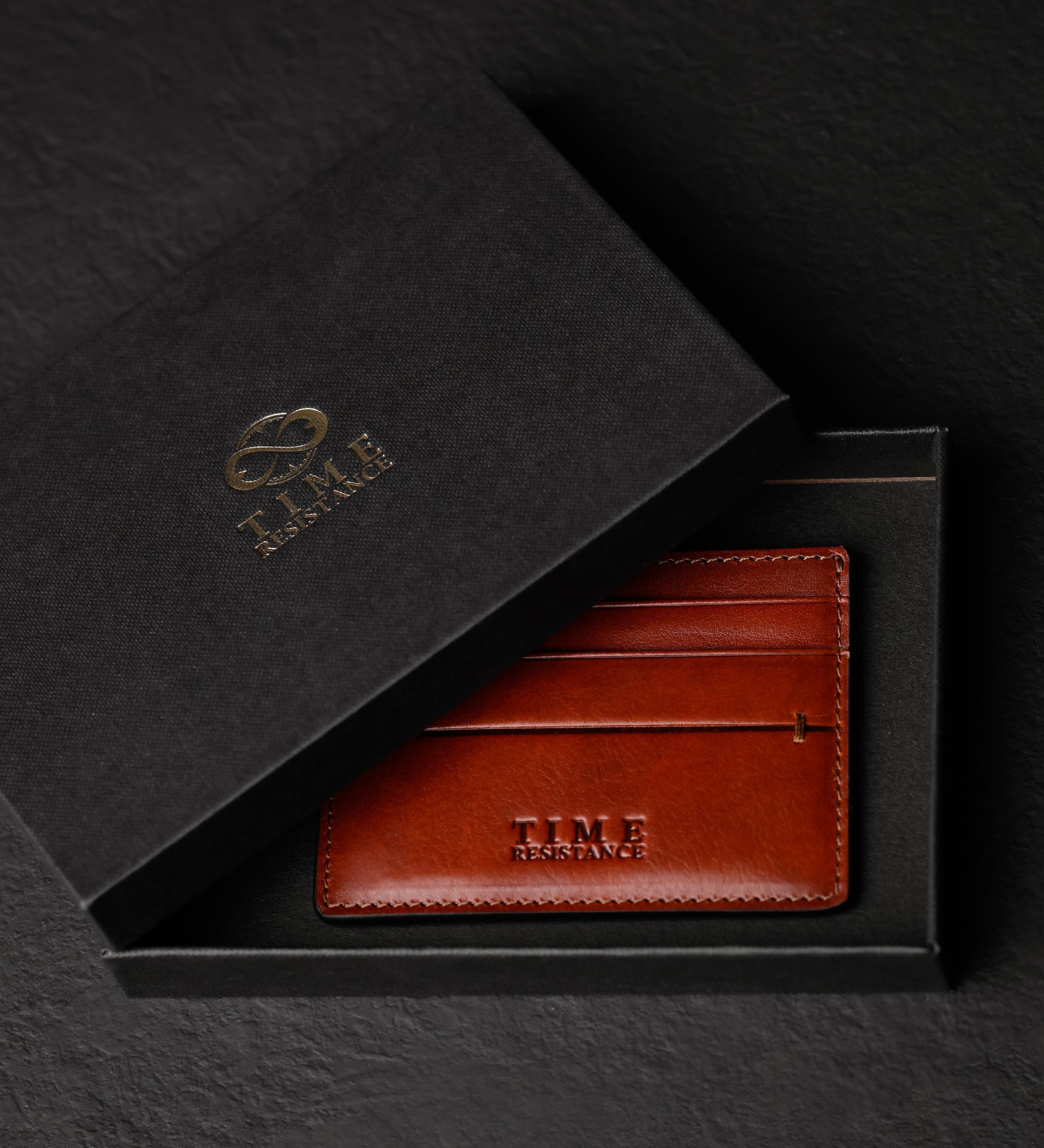 Kreditkartenetui aus Leder, Visitenkartenetui - Fireflies