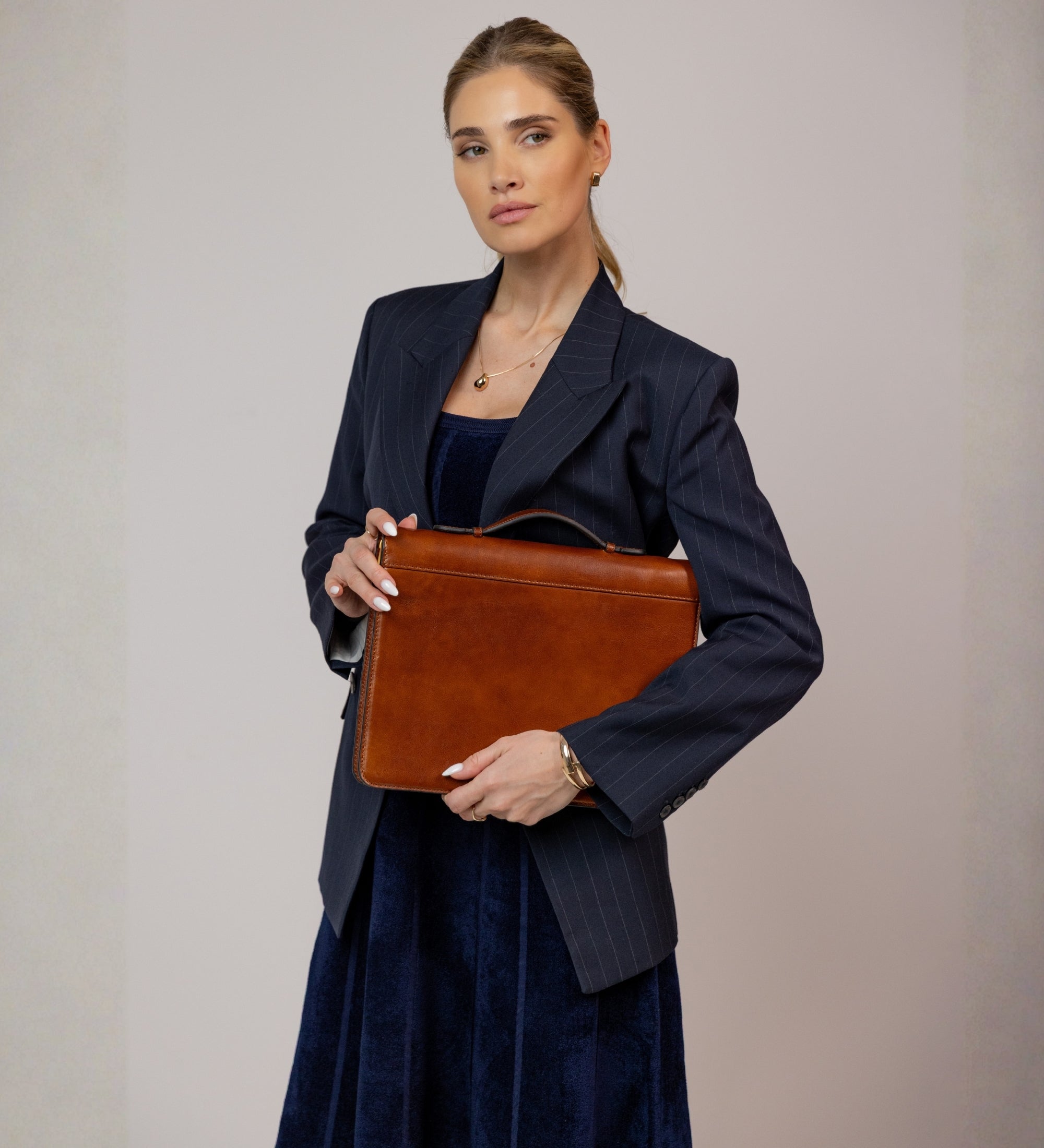 Portfolio aus Leder mit Ordner für Damen - Joy in the Morning