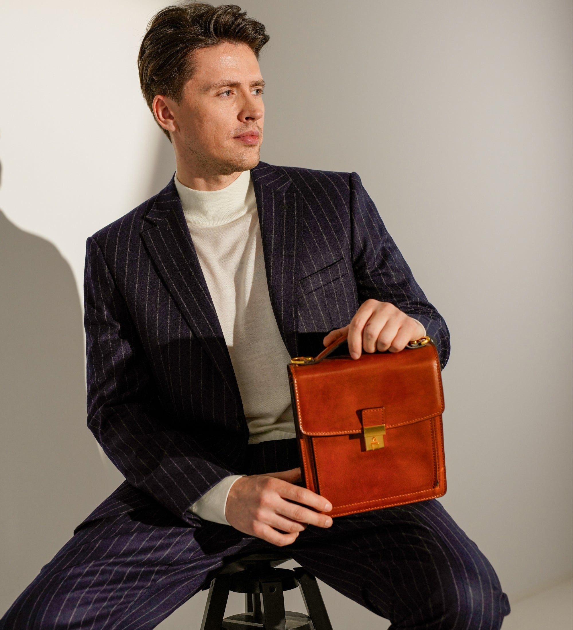 Kleine Aktentasche aus Leder - Walden