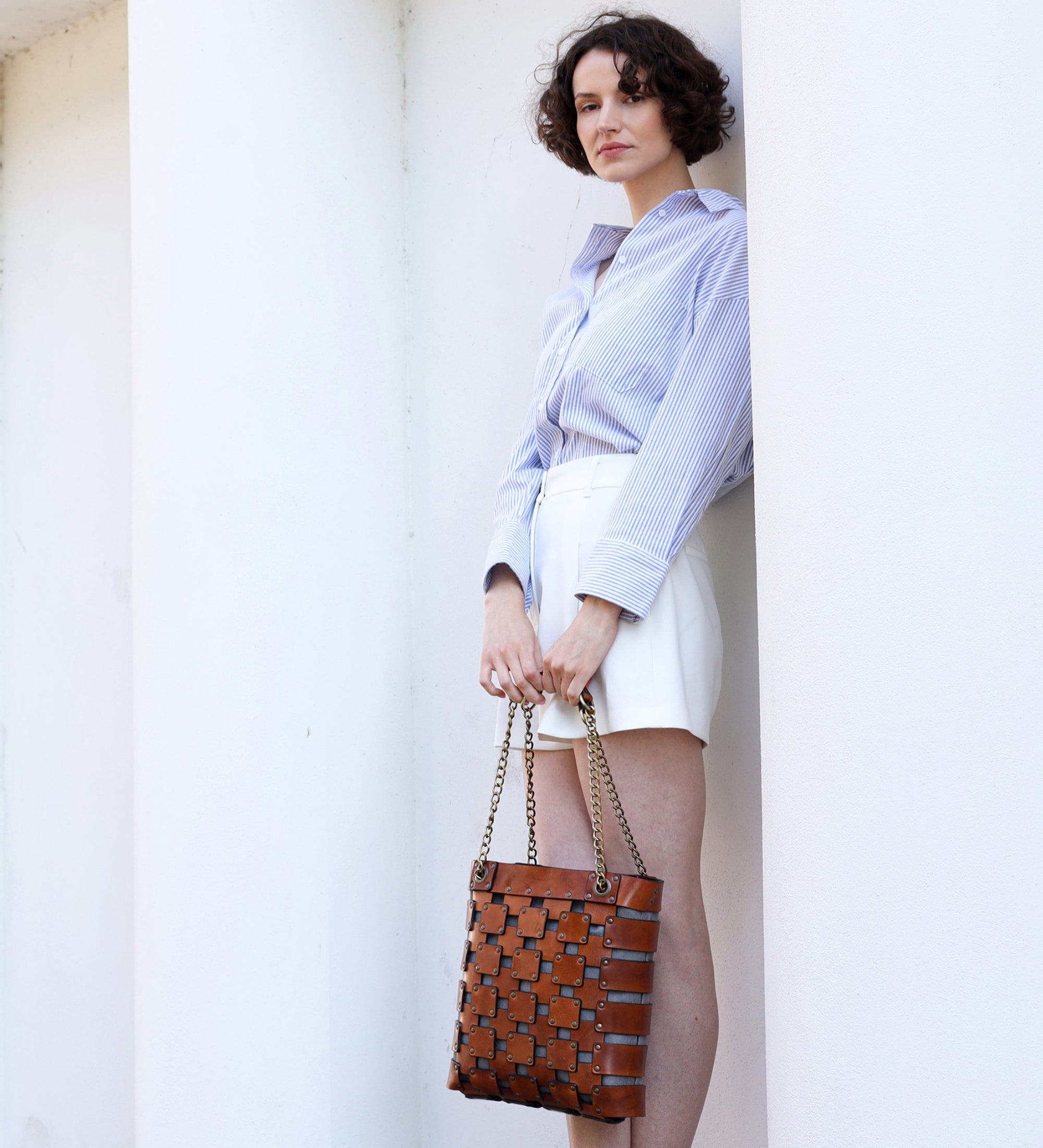 Damen Tragetasche aus Leder - Jeanne d'Arc