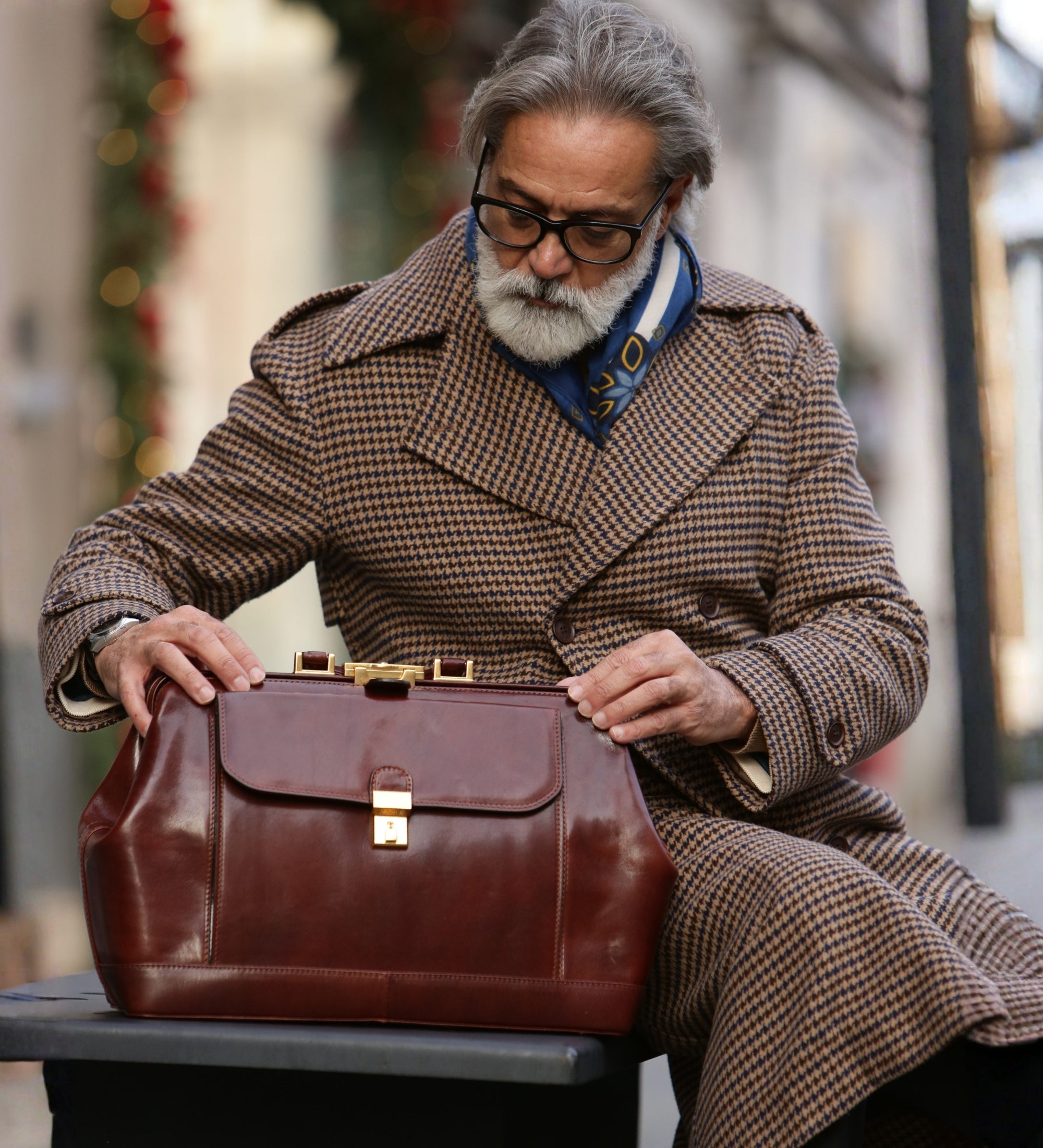 Große Arzttasche aus Italienischem Leder - Hamlet