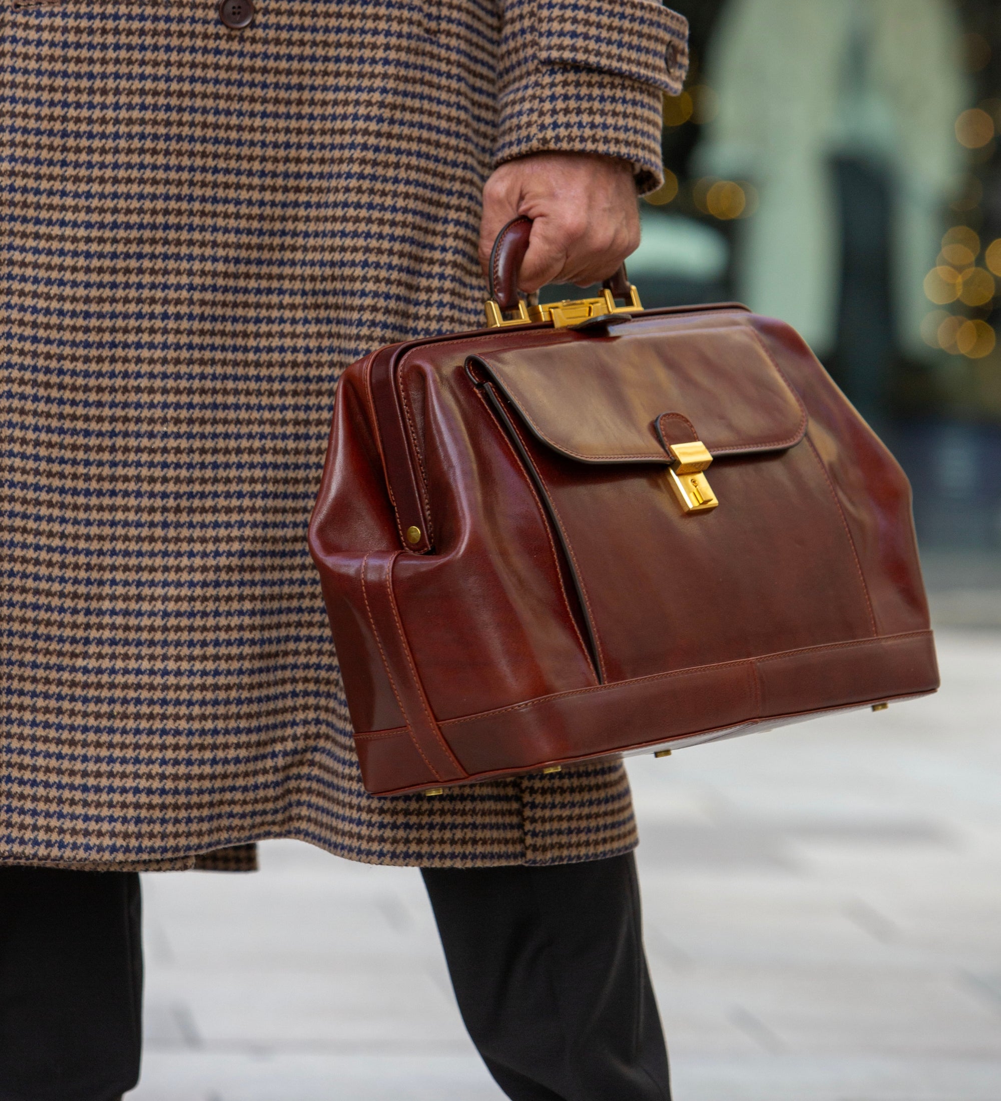 Große Arzttasche aus Italienischem Leder - Hamlet