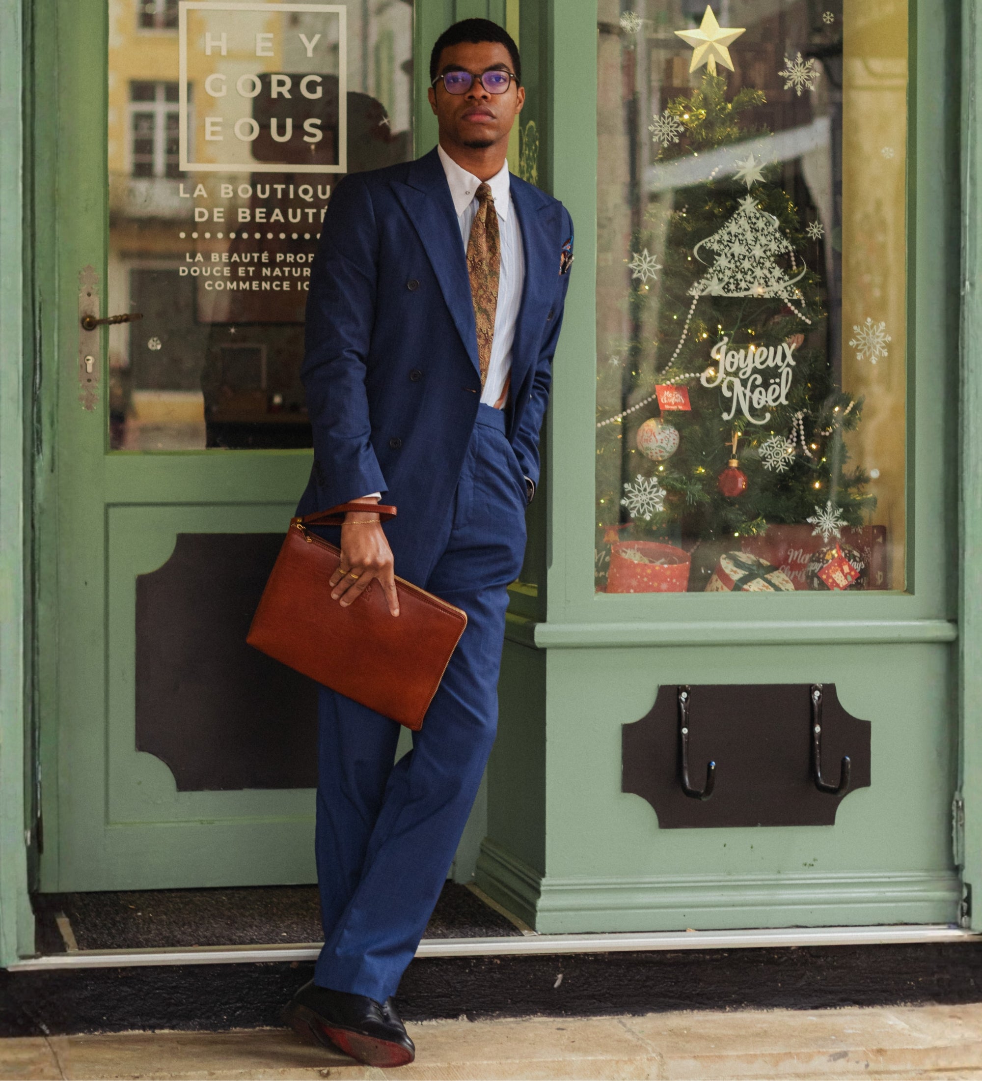 Große Clutch für Herren aus Leder - The Brothers Karamazov