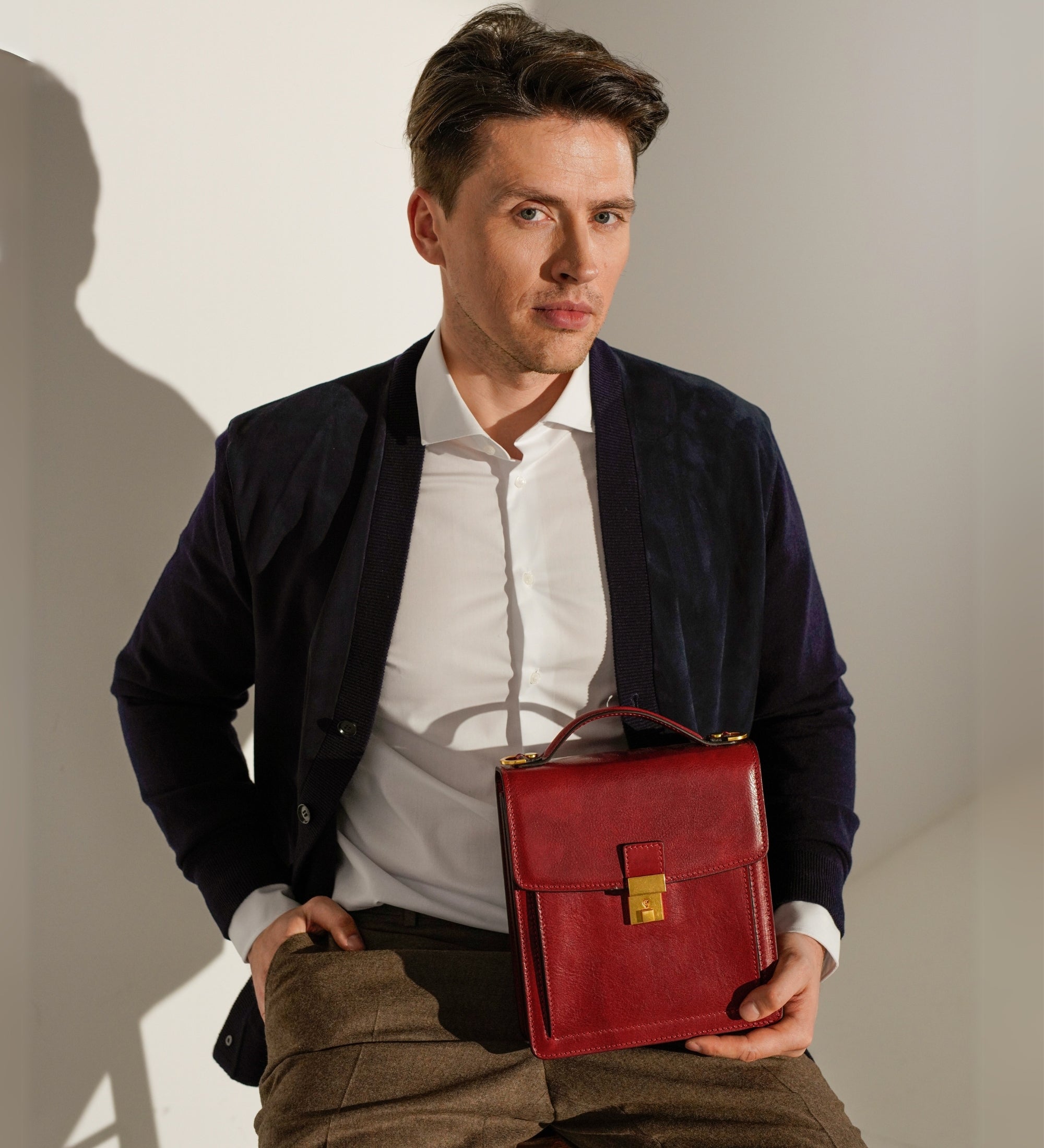 Kleine Aktentasche aus Leder - Walden