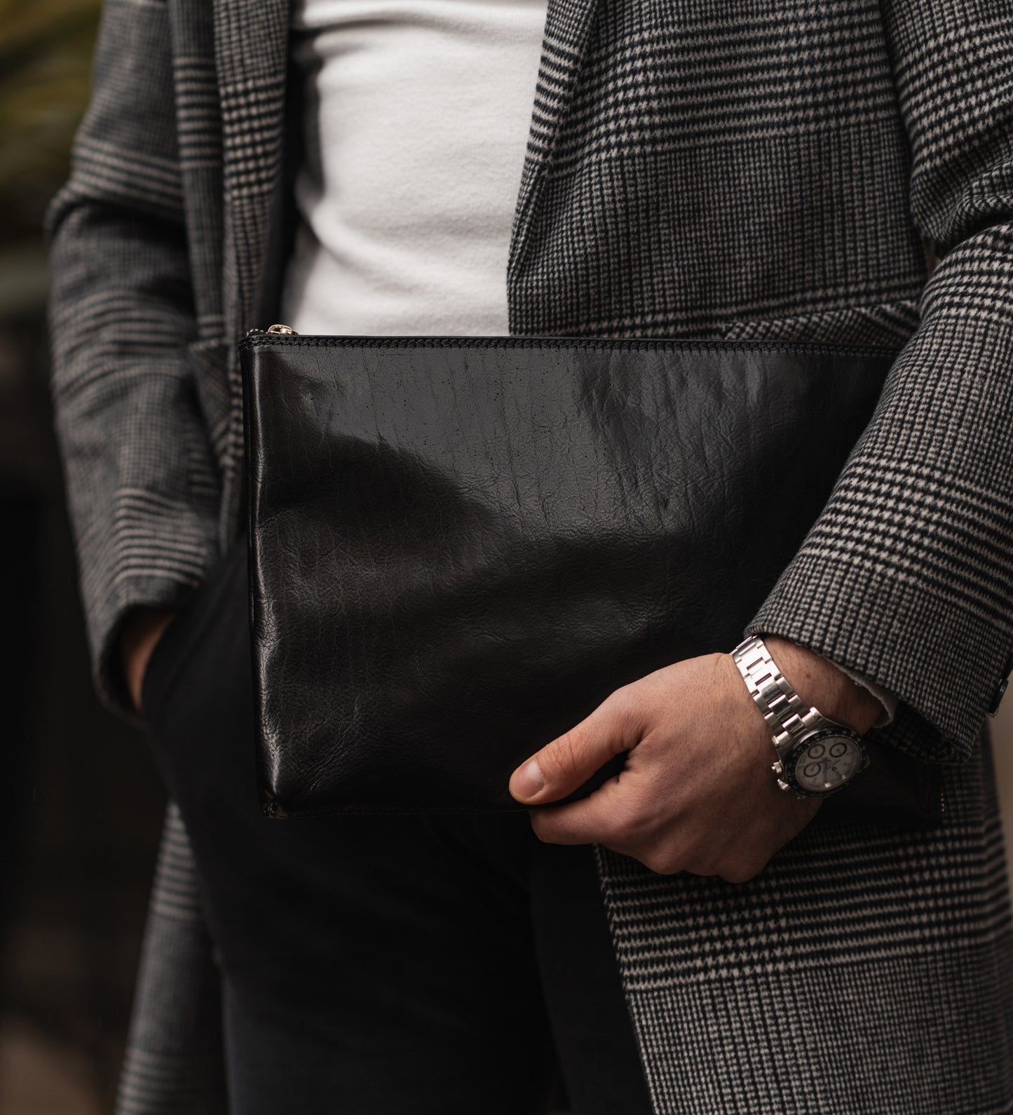 Große Clutch für Herren aus Leder - The Brothers Karamazov